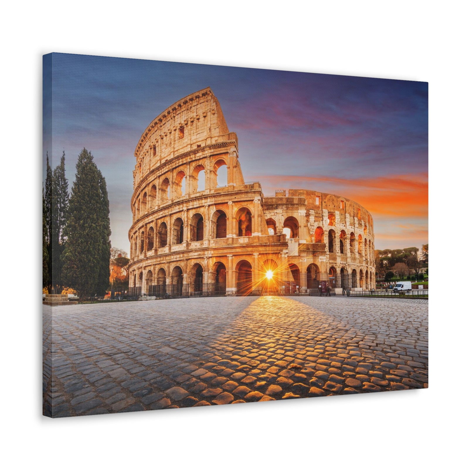 Colosseum in Rome Night Modern Multicolor Scenic Nature Photography Canvas Home Office Decor Ready to Hang-Express Your Love Gifts