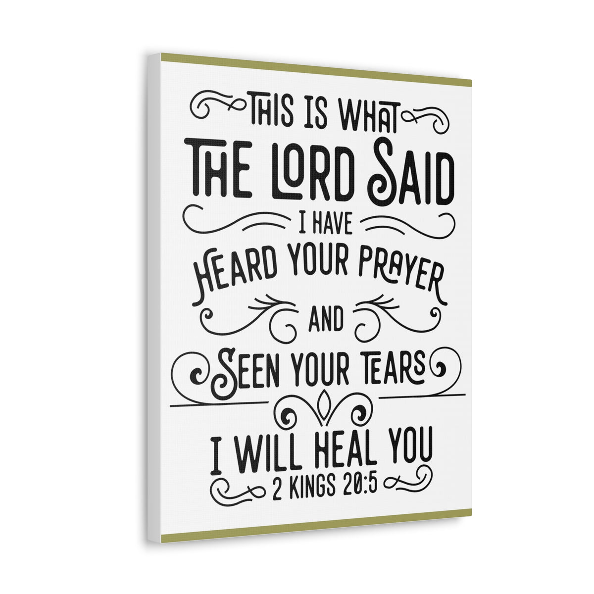 Scripture Walls I Will Heal You 2 Kings 20:5 Bible Verse Canvas Christian Wall Art Ready to Hang-Express Your Love Gifts