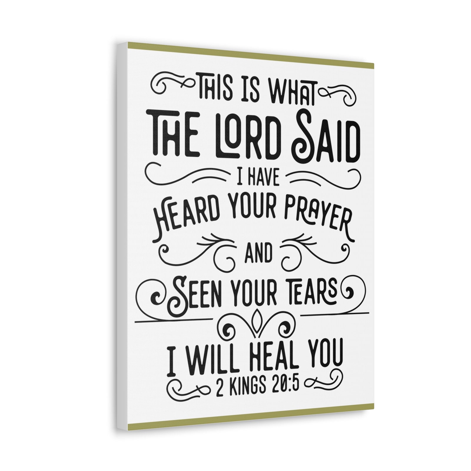 Scripture Walls I Will Heal You 2 Kings 20:5 Bible Verse Canvas Christian Wall Art Ready to Hang-Express Your Love Gifts