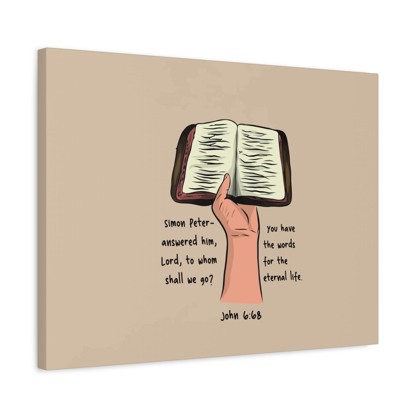 Scripture Walls Lord To Whom Shall We Go John 6:68 Bible Verse Canvas Christian Wall Art Ready To Hang