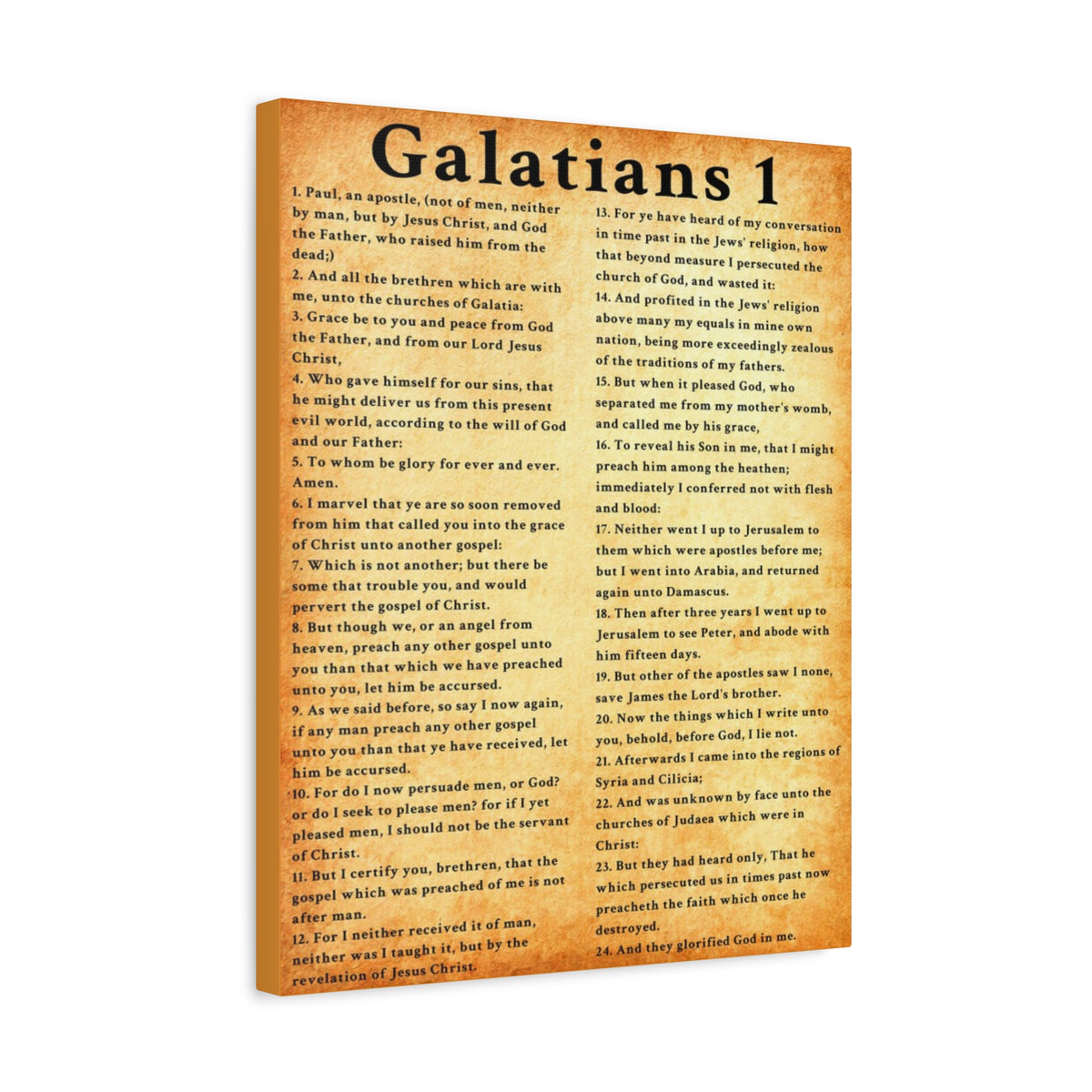 Scripture Walls Galatians 1 Chapter Gold Defending the Gospel of Grace Gold Bible Canvas Christian Wall Art Ready to Hang Unframed-Express Your Love Gifts