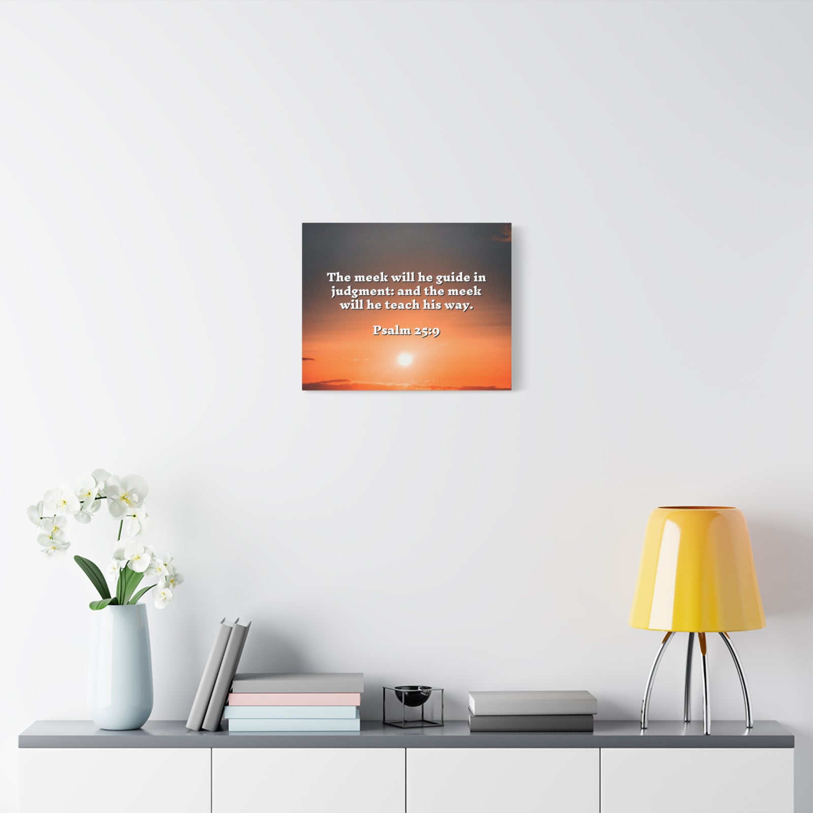 Scripture Walls Guide In Judgement Psalm 25:9 Bible Verse Canvas Christian Wall Art Ready to Hang-Express Your Love Gifts