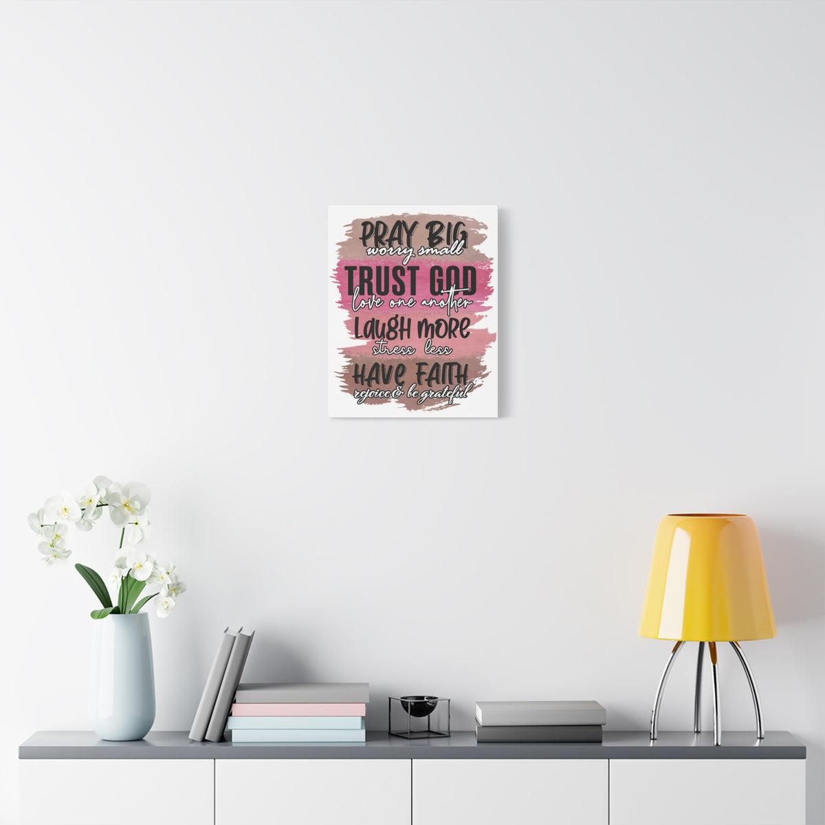 Scripture Canvas Pray Big, Trust God Psalm 37:3 Christian Wall Art Bible Verse Print Ready to Hang-Express Your Love Gifts