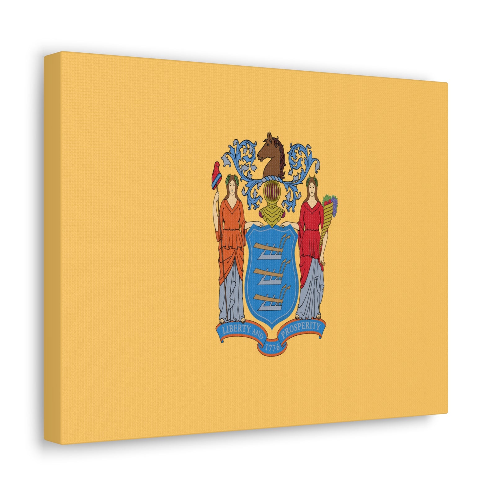 New Jersey Stage Flag Canvas Vibrant Wall Art Unframed Home Decor-Express Your Love Gifts