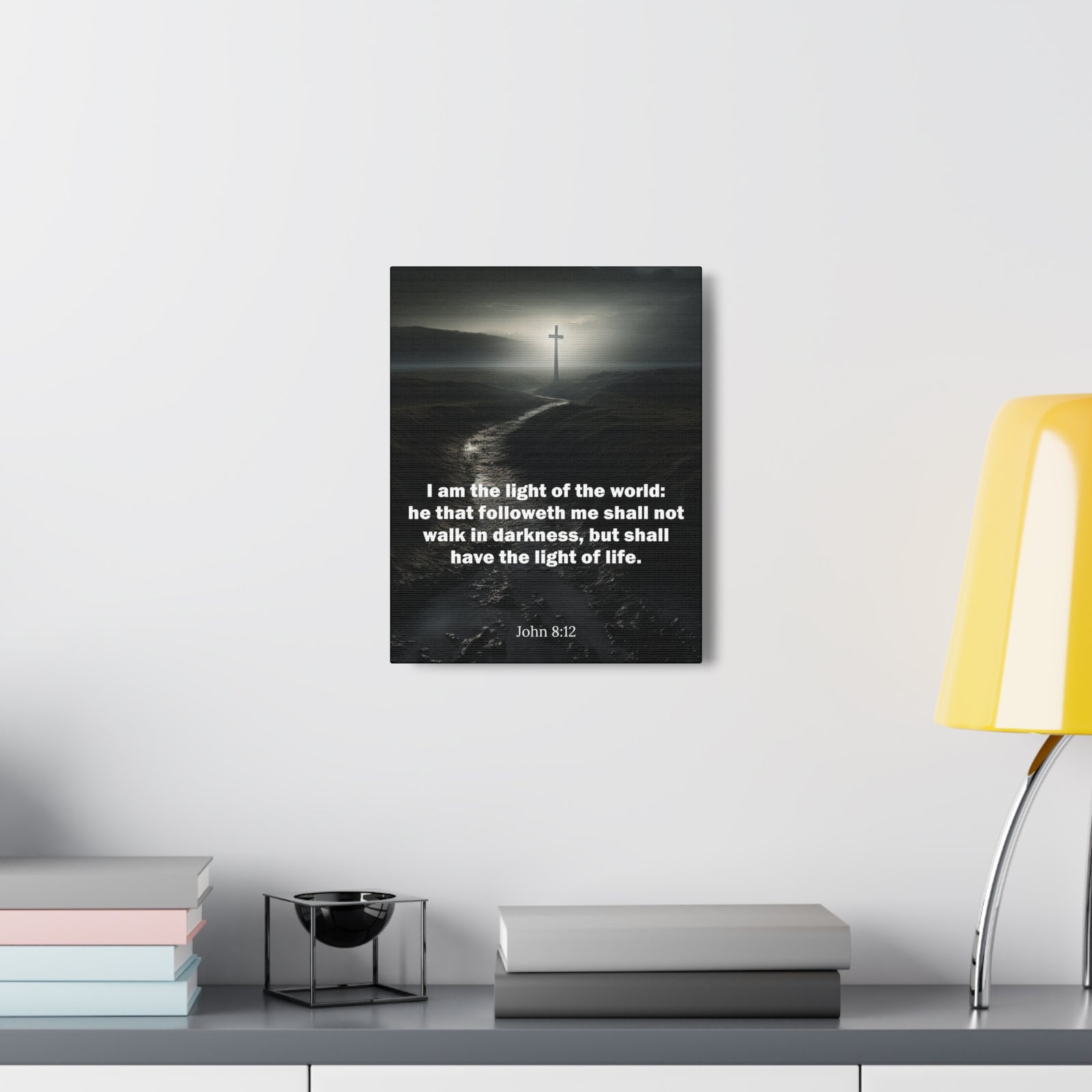 Scripture Walls I Am the Light of the World John 8:12 Christian Wall Art Print Ready to Hang Unframed-Express Your Love Gifts