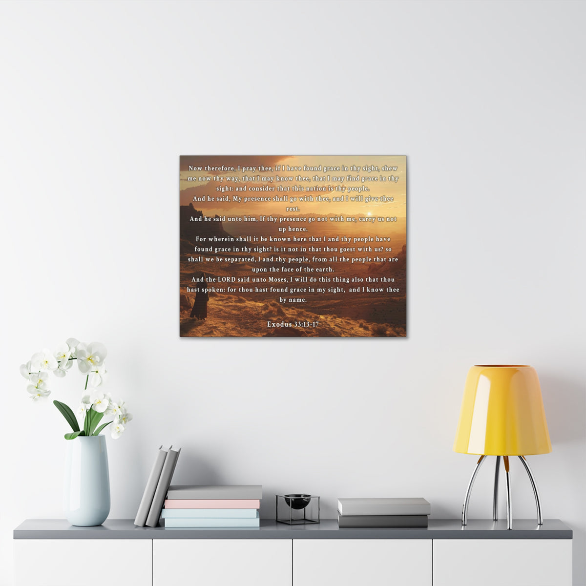Scripture Walls Exodus 33:13-17 KJV Bible Verse Canvas Christian Wall Art Ready to Hang Unframed-Express Your Love Gifts