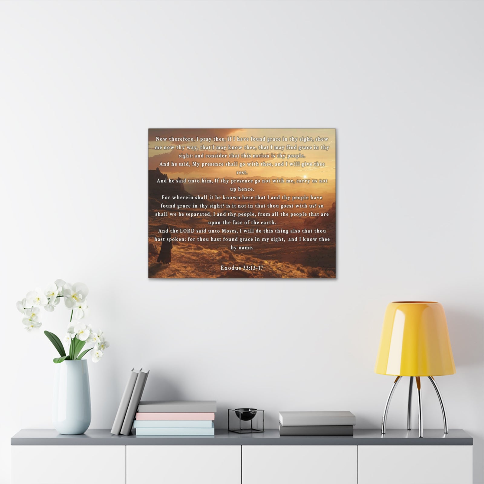 Scripture Walls Exodus 33:13-17 KJV Bible Verse Canvas Christian Wall Art Ready to Hang Unframed-Express Your Love Gifts