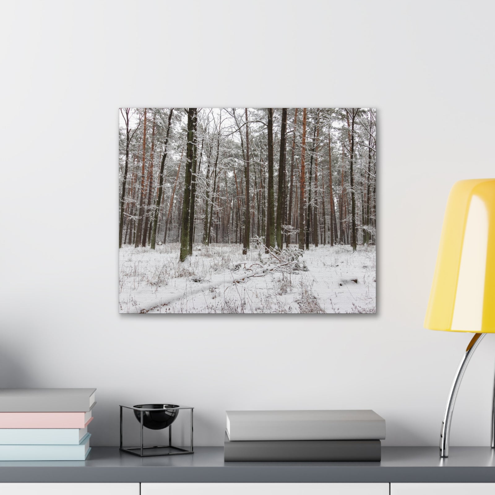 Winter Tree Covered In Snow Forest Nature Wilderness Photography Canvas Wall Art for Home Decor Ready-to-Hang-Express Your Love Gifts