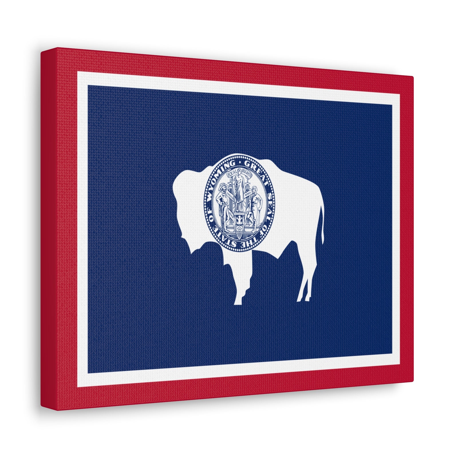 Wyoming Stage Flag Canvas Vibrant Wall Art Unframed Home Decor-Express Your Love Gifts