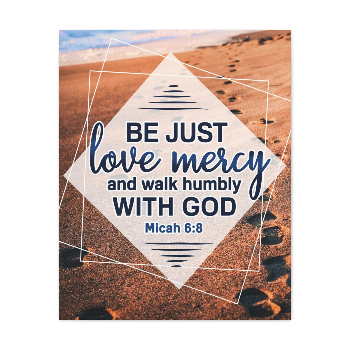 Scripture Canvas Walk Humbly With God Micah 6:8 Christian Wall Art Bible Verse Print Ready to Hang-Express Your Love Gifts