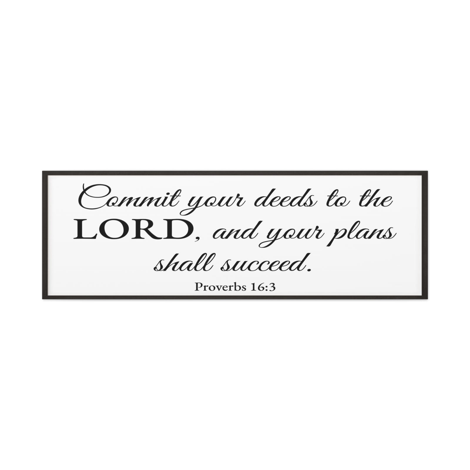 Scripture Walls Proverbs 16:3 White Bible Verse Canvas Christian Wall Art Ready to Hang Unframed-Express Your Love Gifts