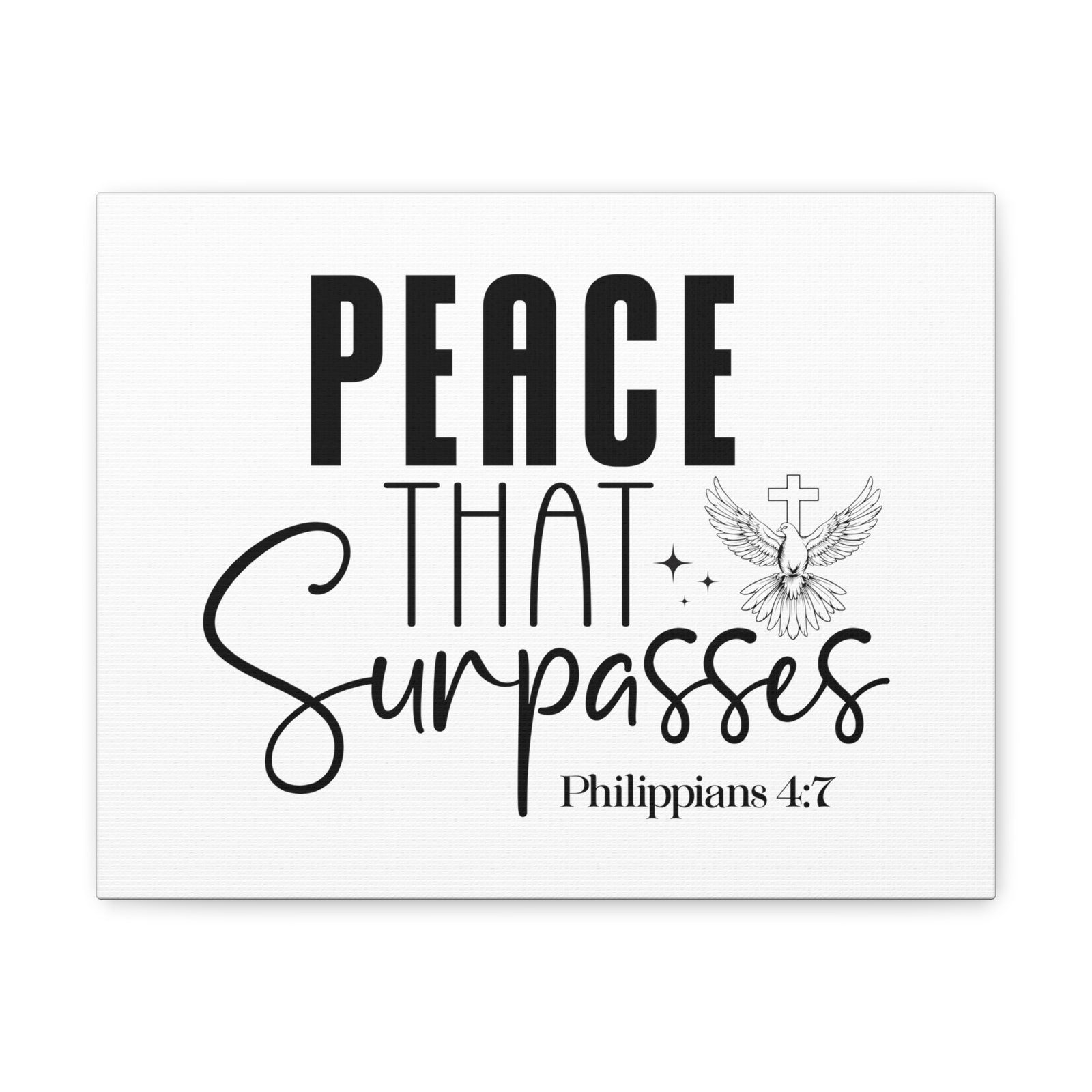 Scripture Walls Philippians 4:7 Peace That Surpasses Rubies Bible Verse Canvas Christian Wall Art Ready to Hang Unframed-Express Your Love Gifts