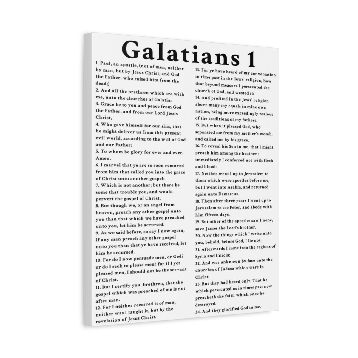 Scripture Walls Galatians 1 Chapter White Defending the Gospel of Grace Bible Canvas Christian Wall Art Ready to Hang Unframed-Express Your Love Gifts