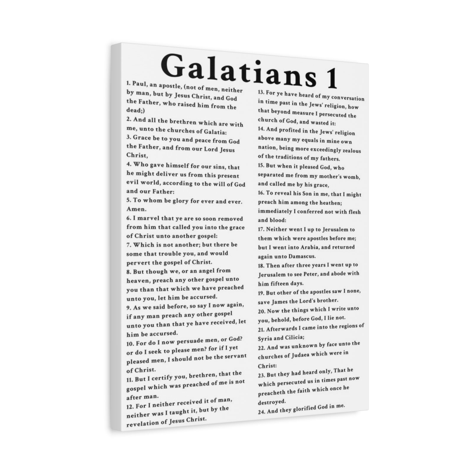 Scripture Walls Galatians 1 Chapter White Defending the Gospel of Grace Bible Canvas Christian Wall Art Ready to Hang Unframed-Express Your Love Gifts