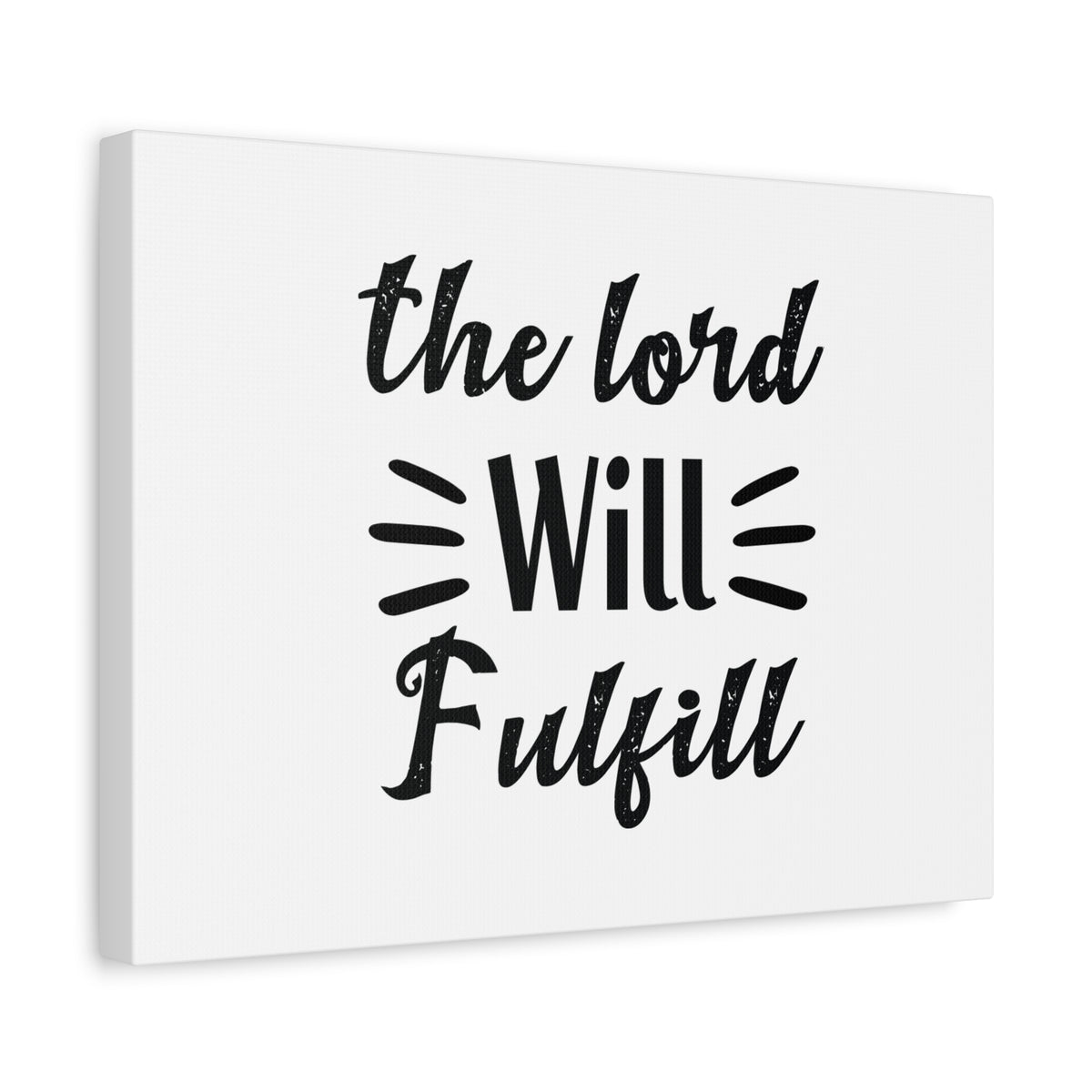 Scripture Canvas The Lord Will Fulfill Psalm 138:8 Christian Wall Art Bible Verse Print Ready to Hang-Express Your Love Gifts