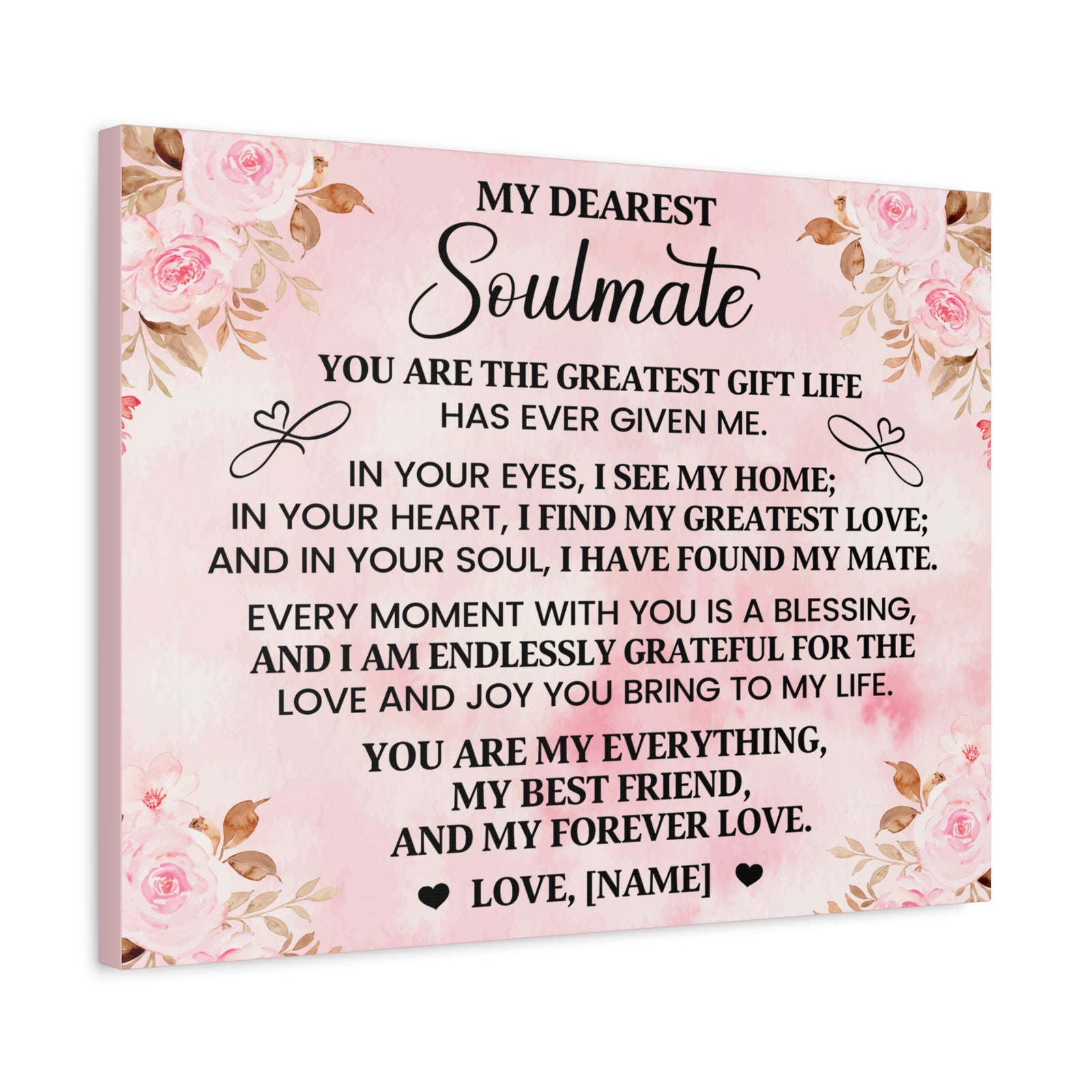 Personalized You Are The Greatest Gift Romantic Inspirational Print Ready to Hang Artwork Unframed-Express Your Love Gifts