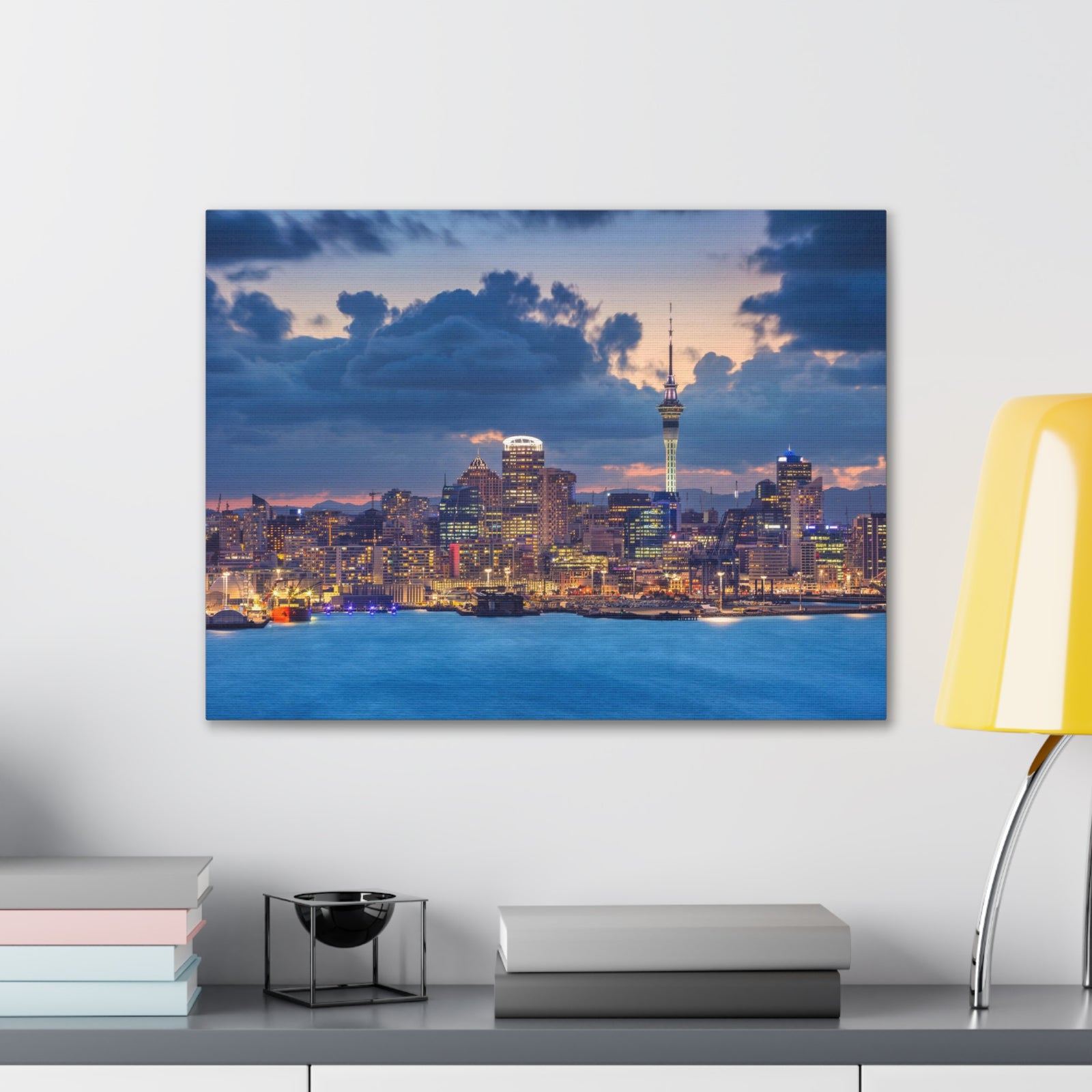 Auckland Night Skyline Canvas Artwork High-Quality Breathtaking Stunning Cityscape for Home Decor Ready to Hang-Express Your Love Gifts