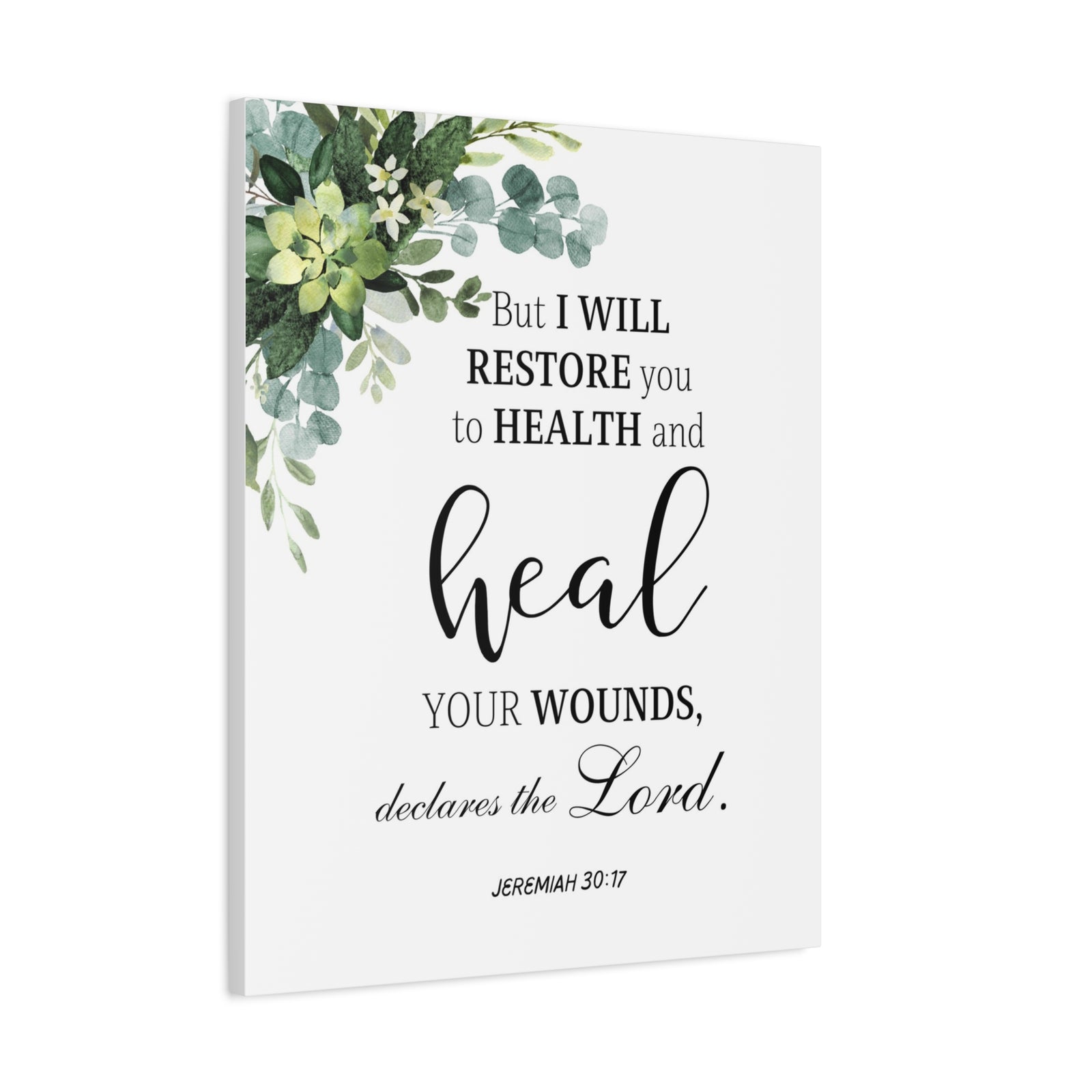Scripture Walls Jeremiah 30:17 I Will Restore You Bible Verse Canvas Christian Wall Art Ready to Hang Unframed-Express Your Love Gifts