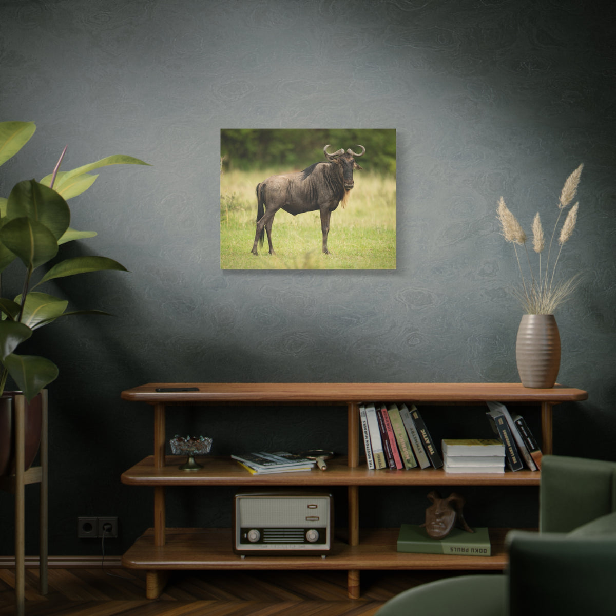 Funny Wildebeest Silly Wildebeest Scene Outdoor Wall Art Ready to Hang-Express Your Love Gifts