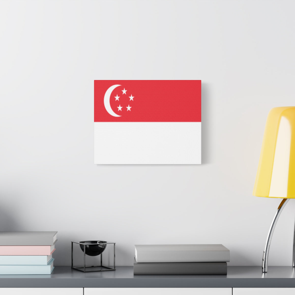 Singapore Country Flag Canvas Vibrant Wall Art Unframed Home Decor-Express Your Love Gifts
