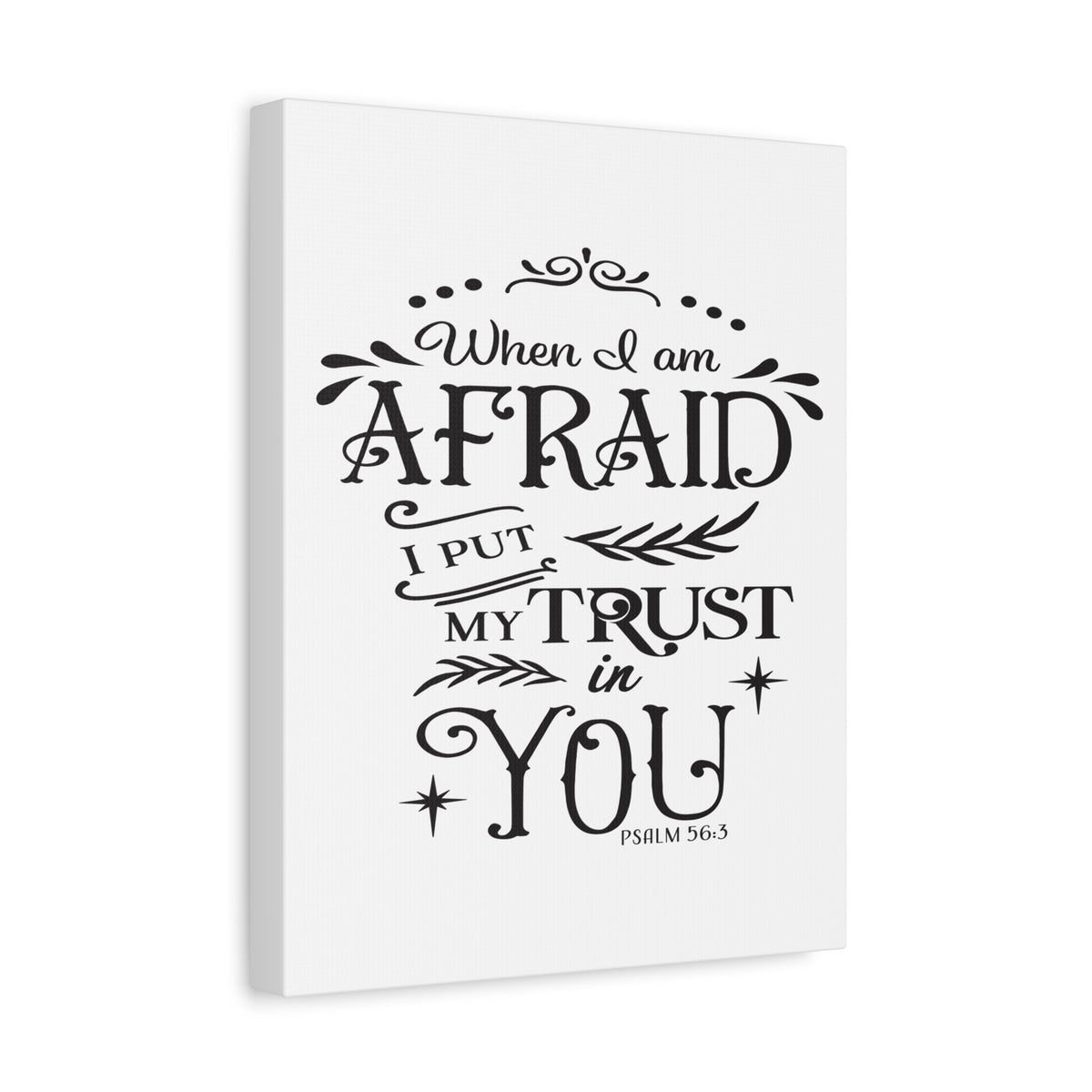 Scripture Canvas Trust In You Psalm 56:3 Christian Wall Art Bible Verse Print Ready to Hang-Express Your Love Gifts