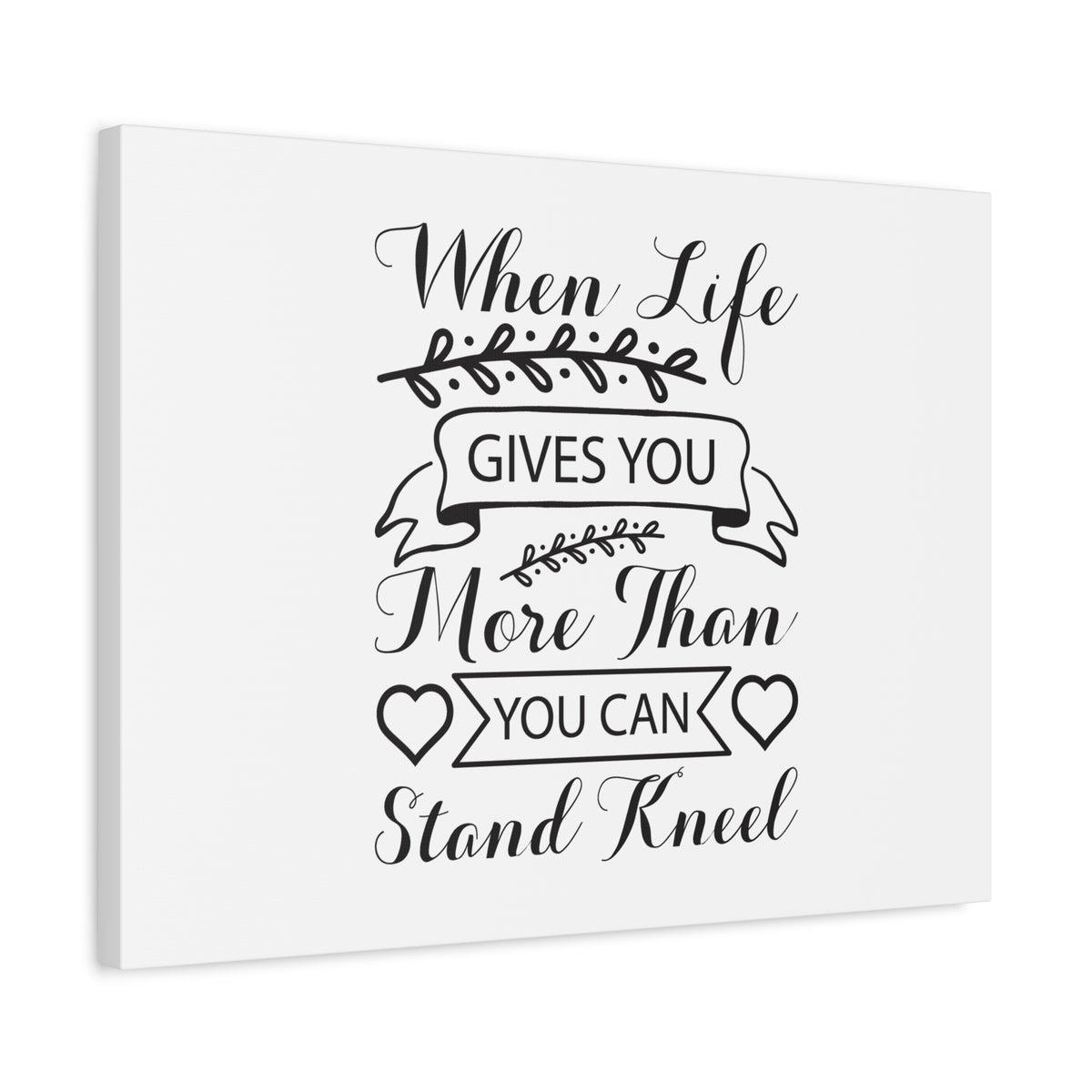 Scripture Canvas You Can Stand, Kneel Psalm 95:6 Christian Wall Art Bible Verse Print Ready to Hang-Express Your Love Gifts