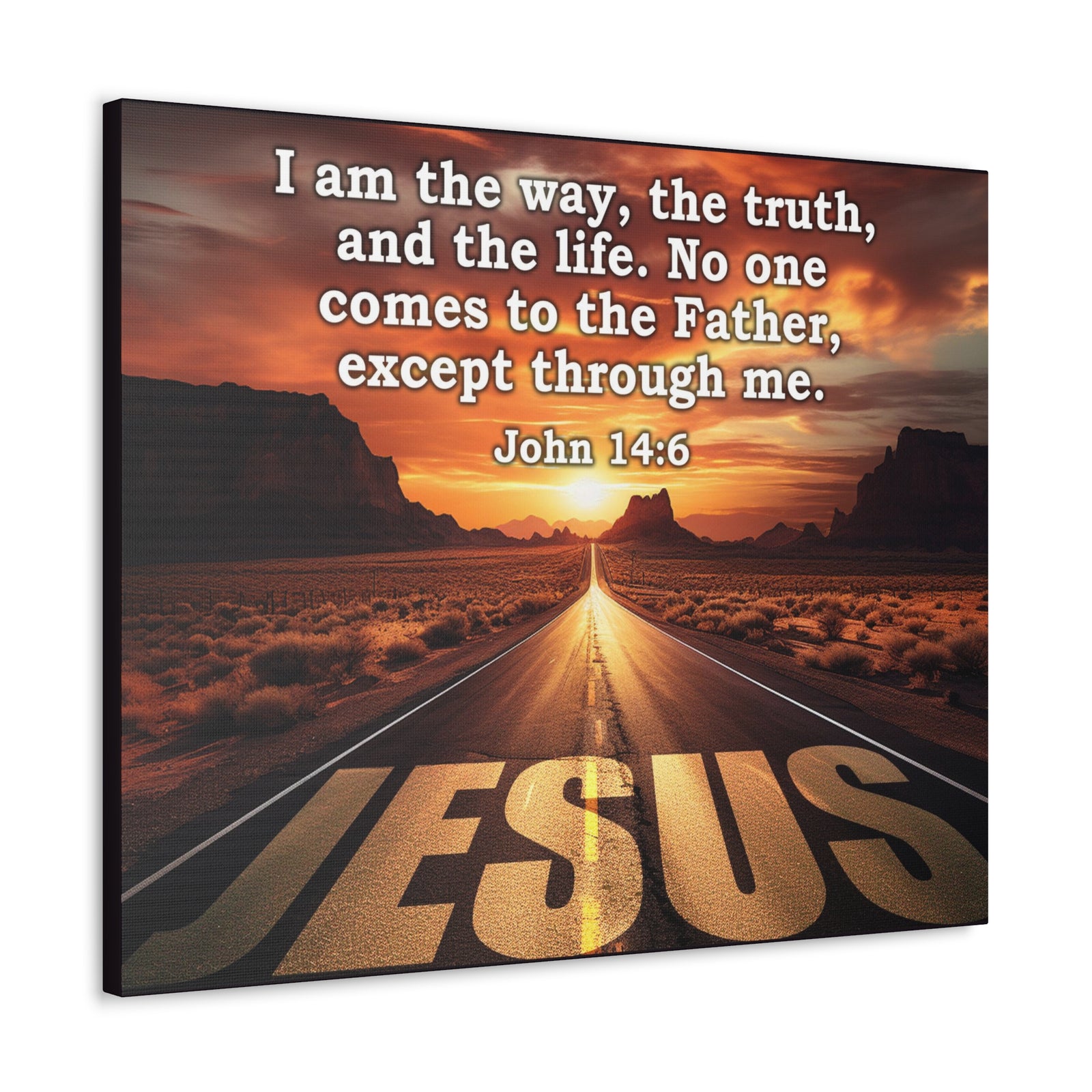 Scripture Walls Way Truth Life John 14:6 Christian Wall Art Print Ready to Hang Unframed-Express Your Love Gifts