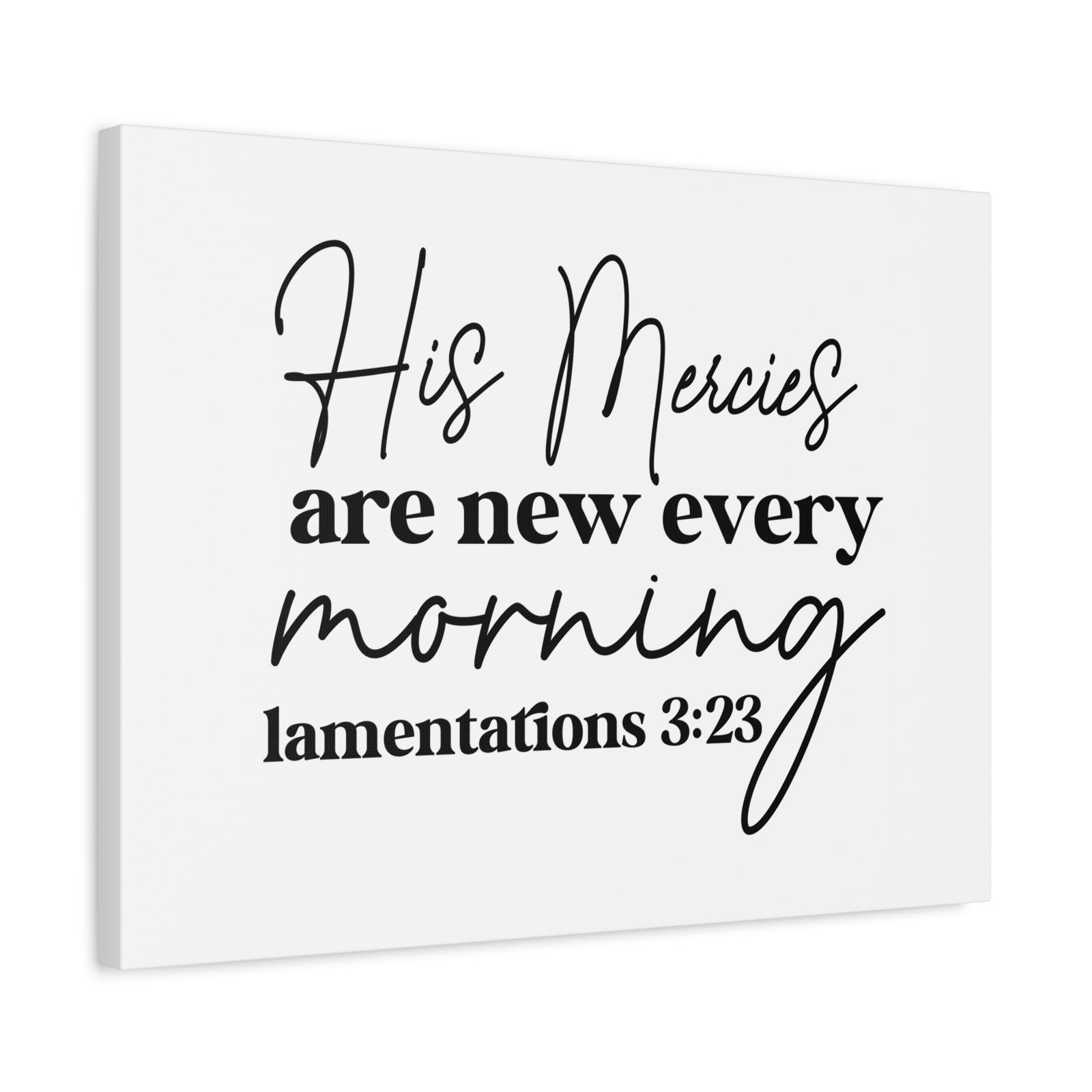 Scripture Walls Lamentations 3:23 His Mercies Bible Verse Canvas Christian Wall Art Ready to Hang Unframed-Express Your Love Gifts
