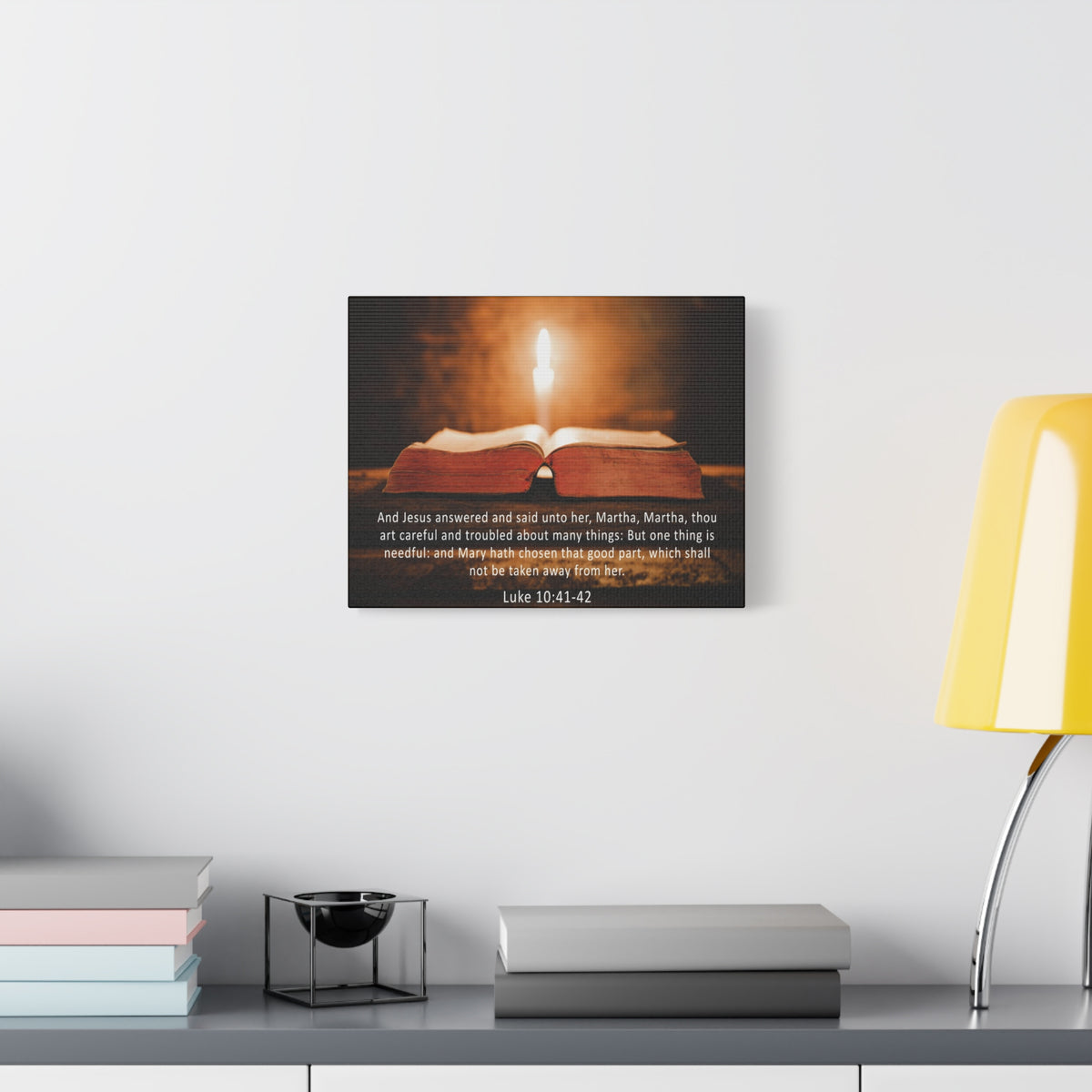 Scripture Walls Luke 10:41-42 Christian Wall Art Print Ready to Hang Unframed-Express Your Love Gifts
