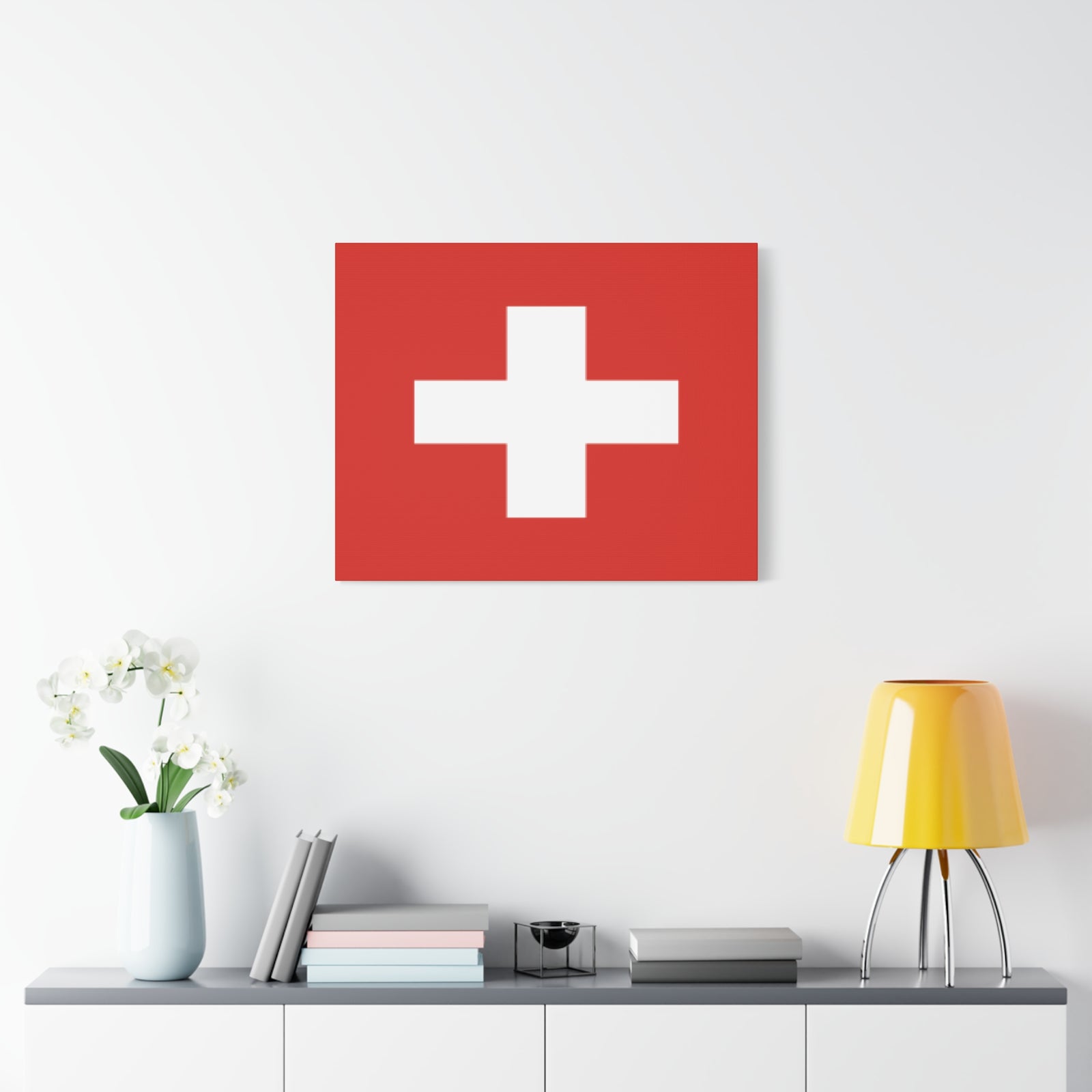 Switzerland Country Flag Canvas Vibrant Wall Art Unframed Home Decor-Express Your Love Gifts