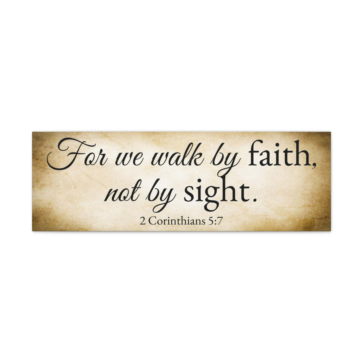 Scripture Walls 2 Corinthians 5:7 Gold Bible Verse Canvas Christian Wall Art Ready to Hang Unframed-Express Your Love Gifts