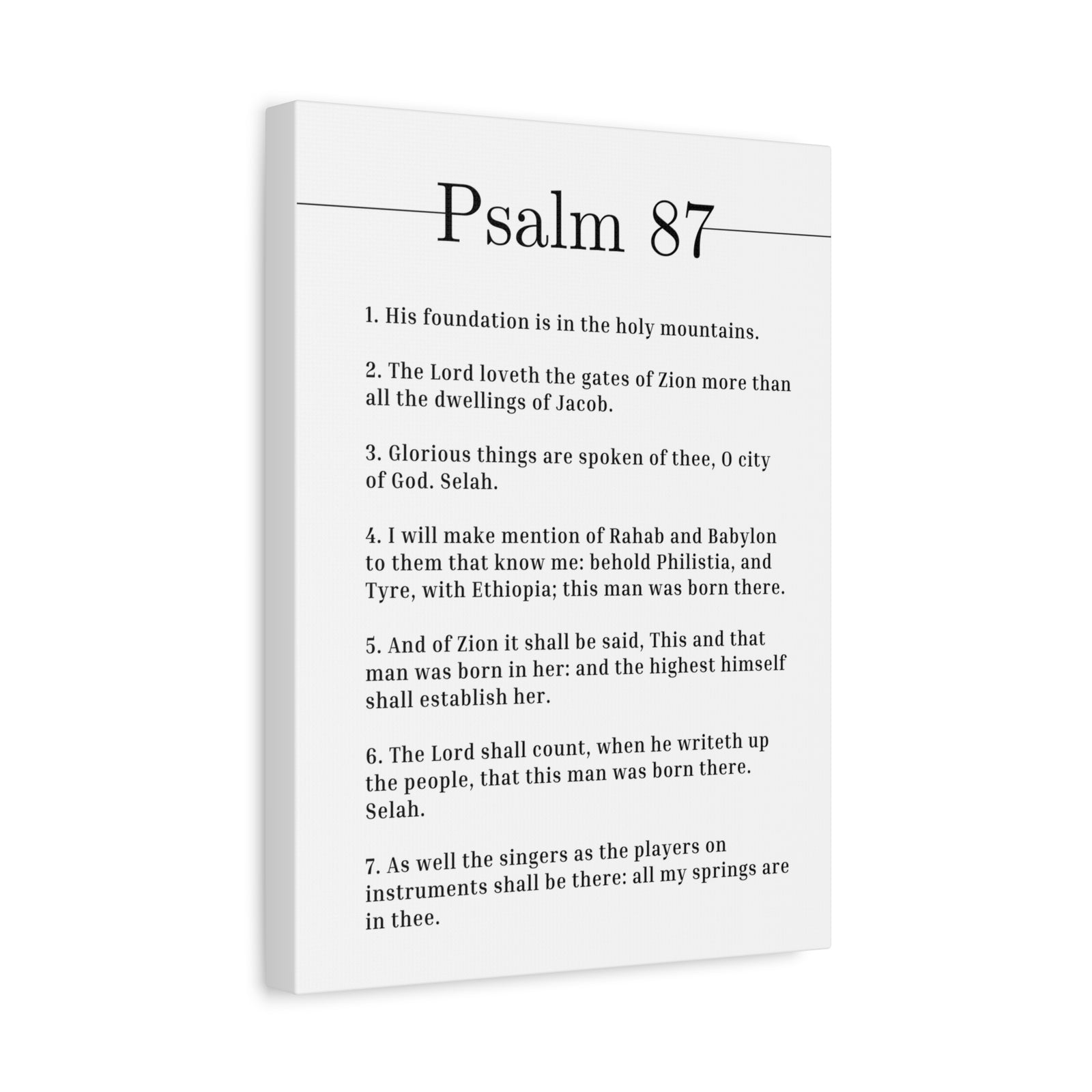 Scripture Canvas City Of God Psalm 87 Christian Wall Art Bible Verse Print Ready to Hang-Express Your Love Gifts