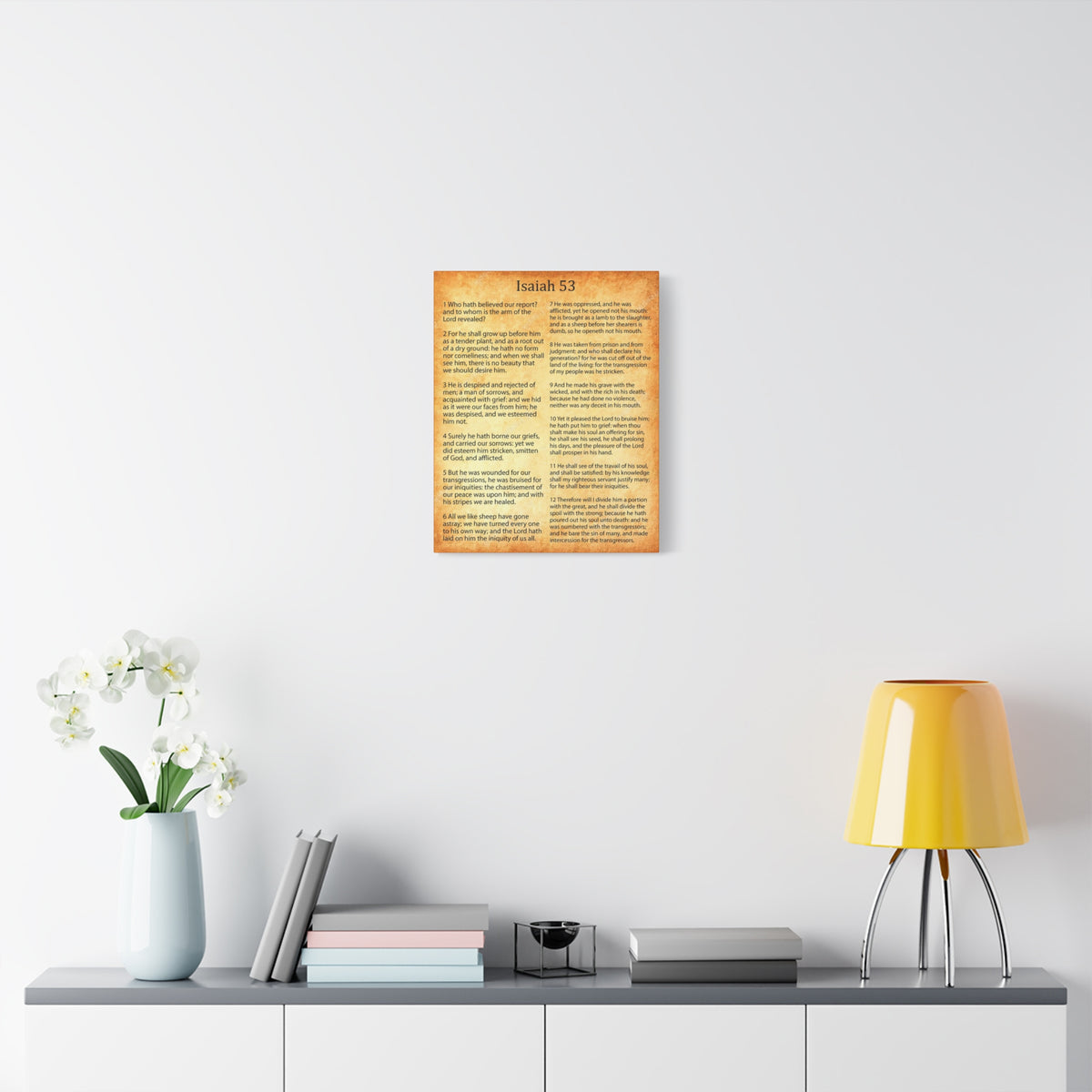 Scripture Walls Coming of Christ Isaiah 53 Chapter Gold Christian Wall Art Print Ready to Hang Unframed-Express Your Love Gifts