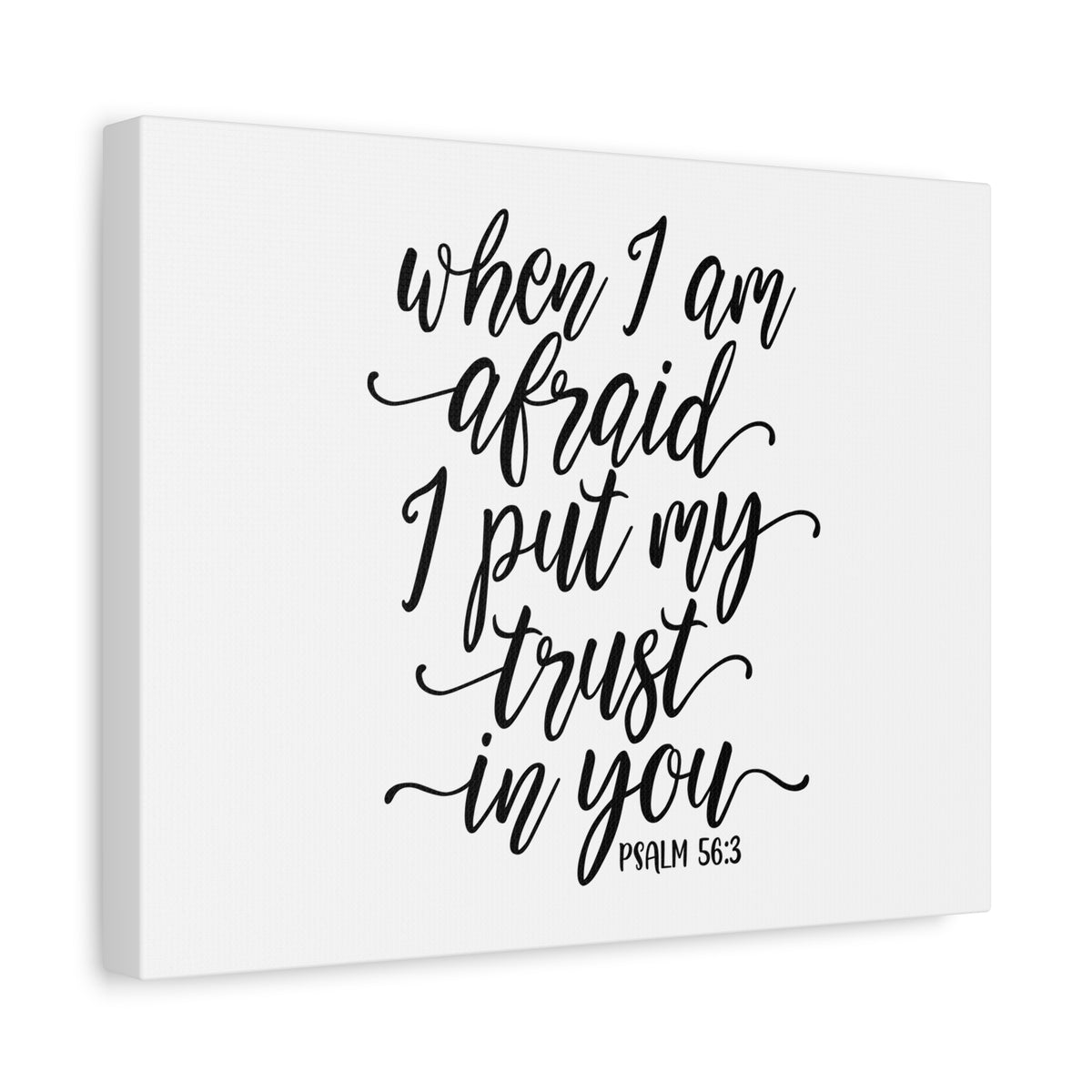 Scripture Canvas I Put My Trust In You Psalm 56:3 Christian Wall Art Bible Verse Print Ready to Hang-Express Your Love Gifts