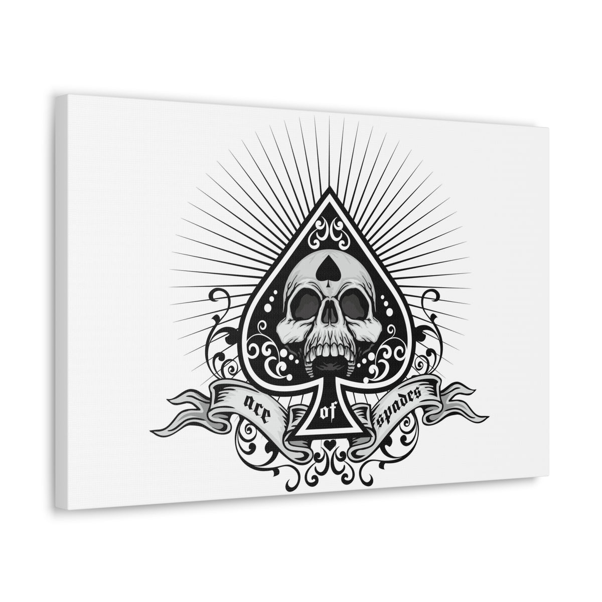 Grunge Ace of Spades Playing Card Canvas Wall Art for Home Decor Ready-to-Hang-Express Your Love Gifts