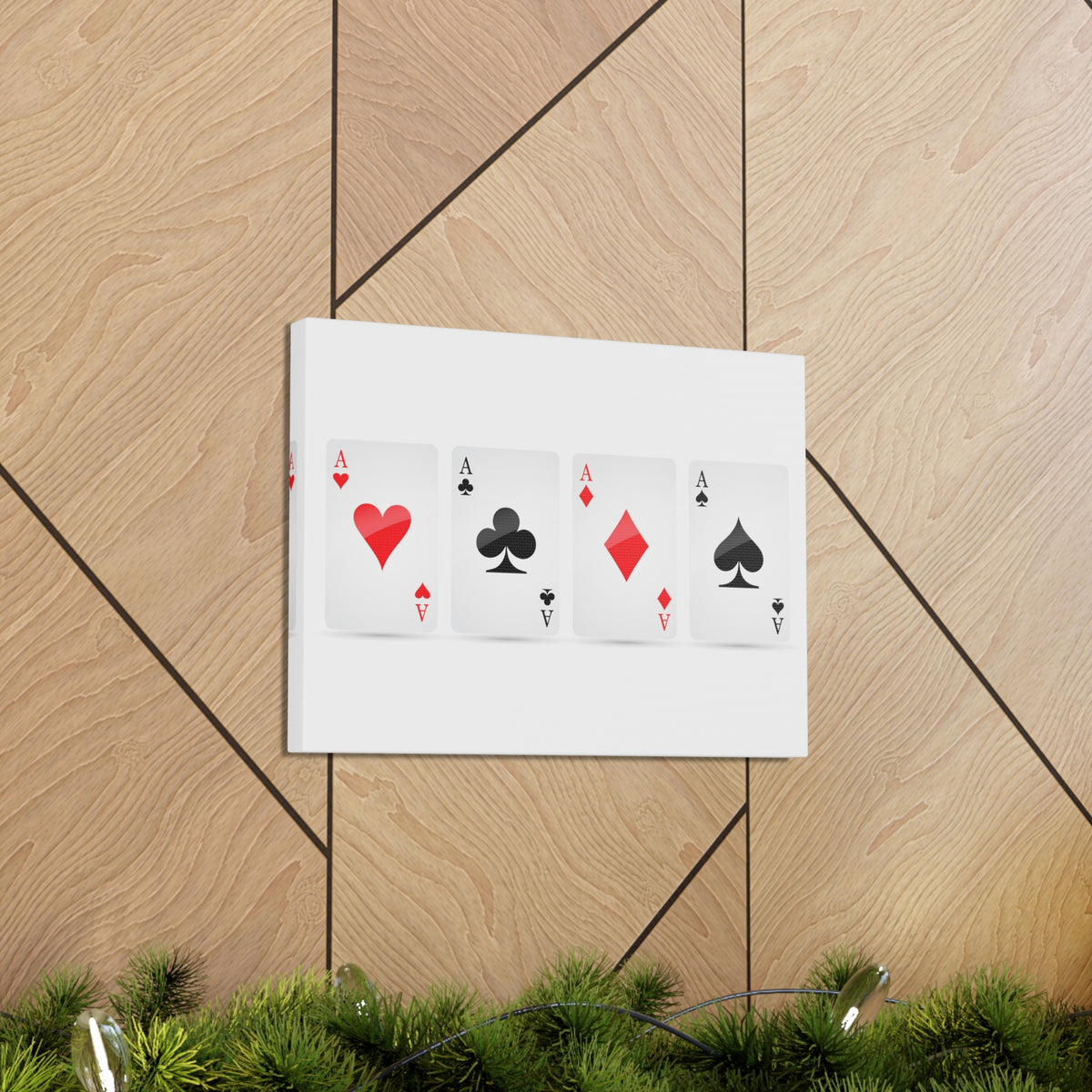 Ace Card Suit Playing Card Canvas Wall Art for Home Decor Ready-to-Hang-Express Your Love Gifts
