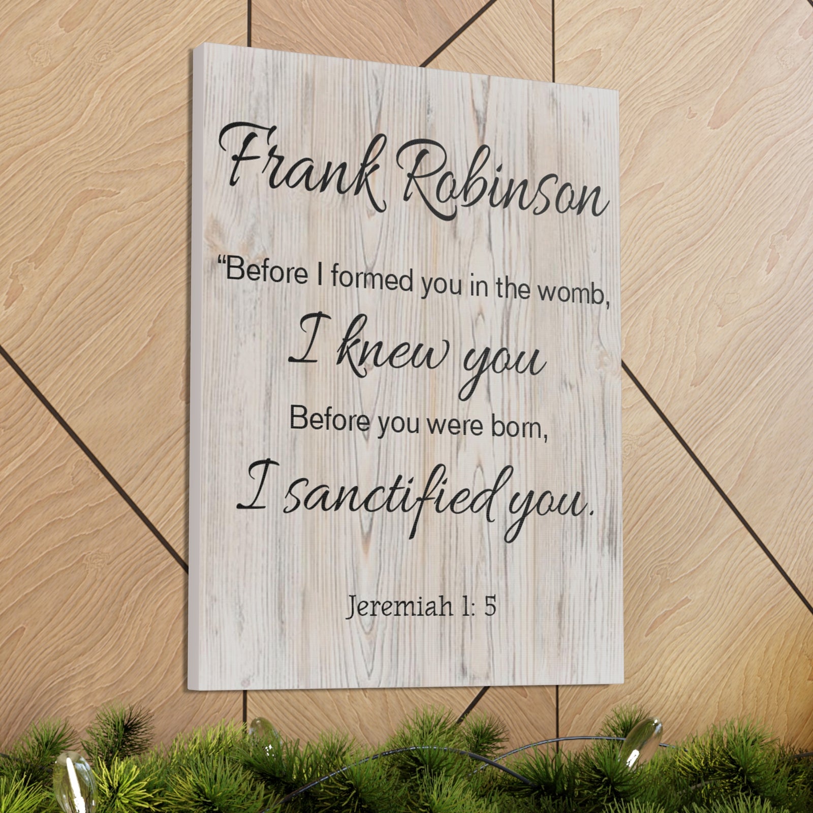 Scripture Walls Personalized I Sanctified You Jeremiah 1:5 Bible Chapter Canvas Christian Wall Art Ready to Hang-Express Your Love Gifts