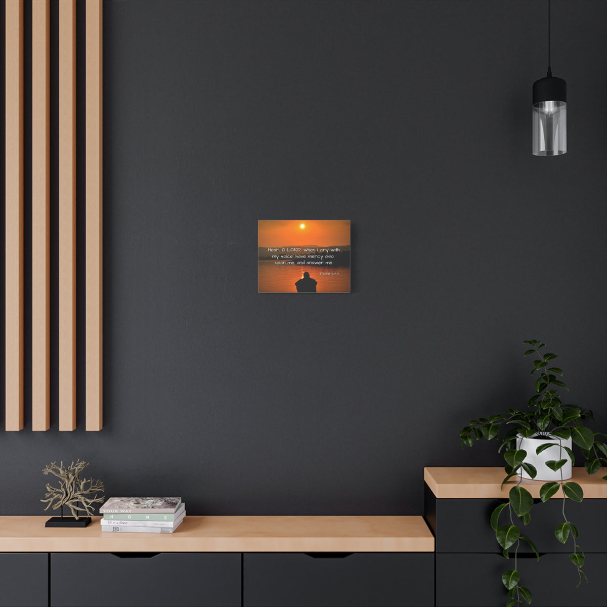 Scripture Walls Have Mercy Psalm 27:7 Bible Verse Canvas Christian Wall Art Ready to Hang-Express Your Love Gifts