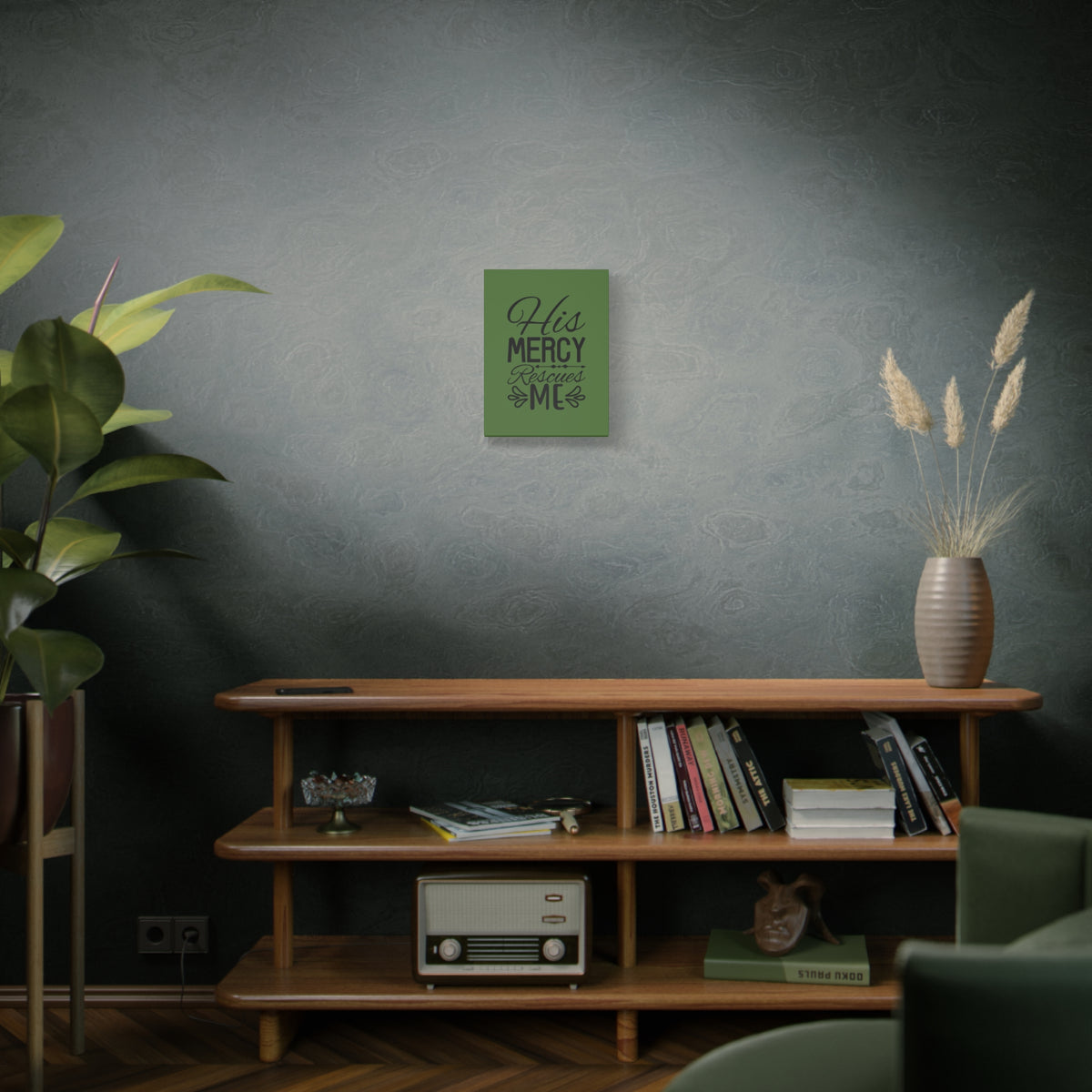 Scripture Walls Rescues Me Dark Green Psalm 71:2 Bible Canvas Christian Wall Art Ready to Hang-Express Your Love Gifts