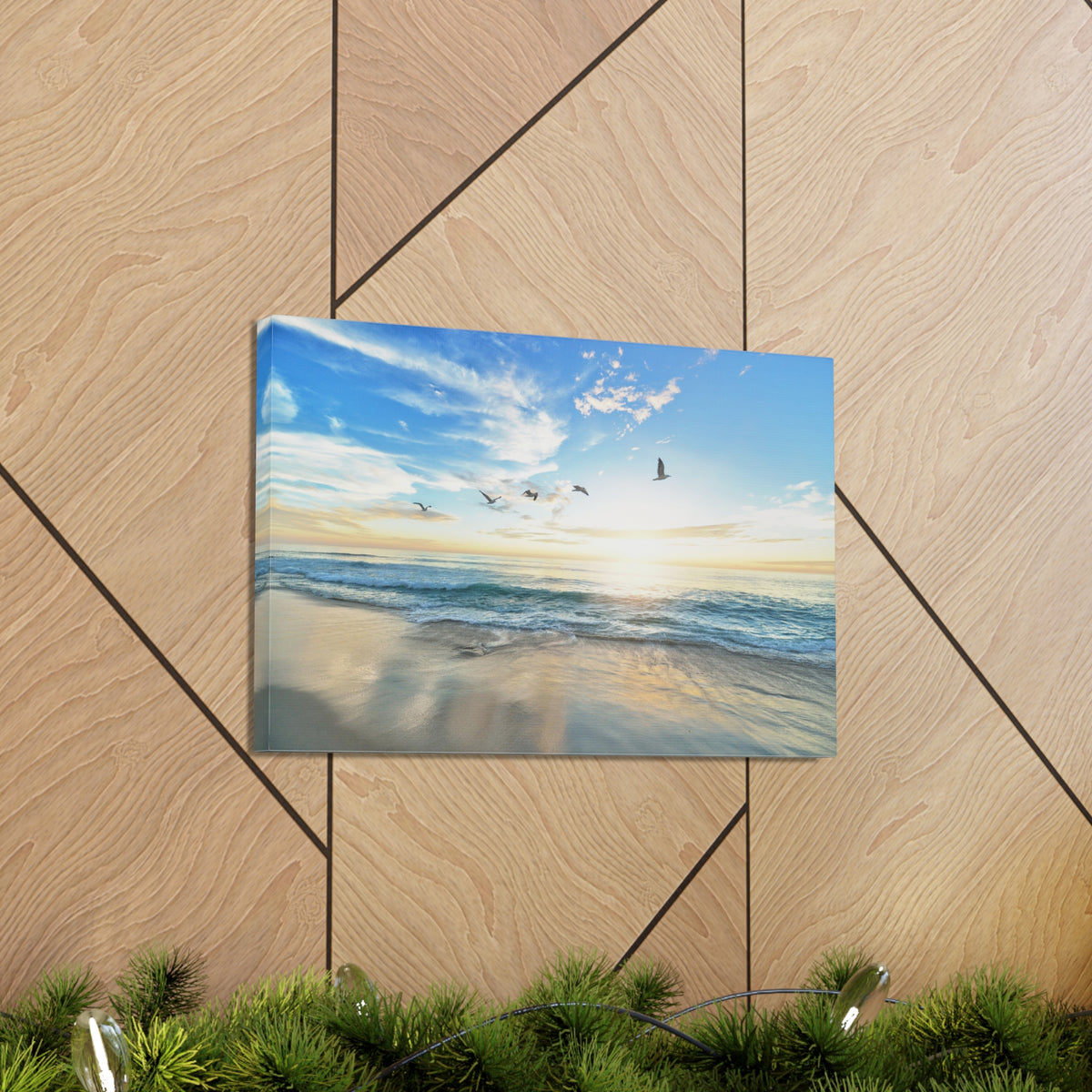 Ocean Flying Birds Ocean Canvas Wall Art for Home Decor Ready-to-Hang-Express Your Love Gifts
