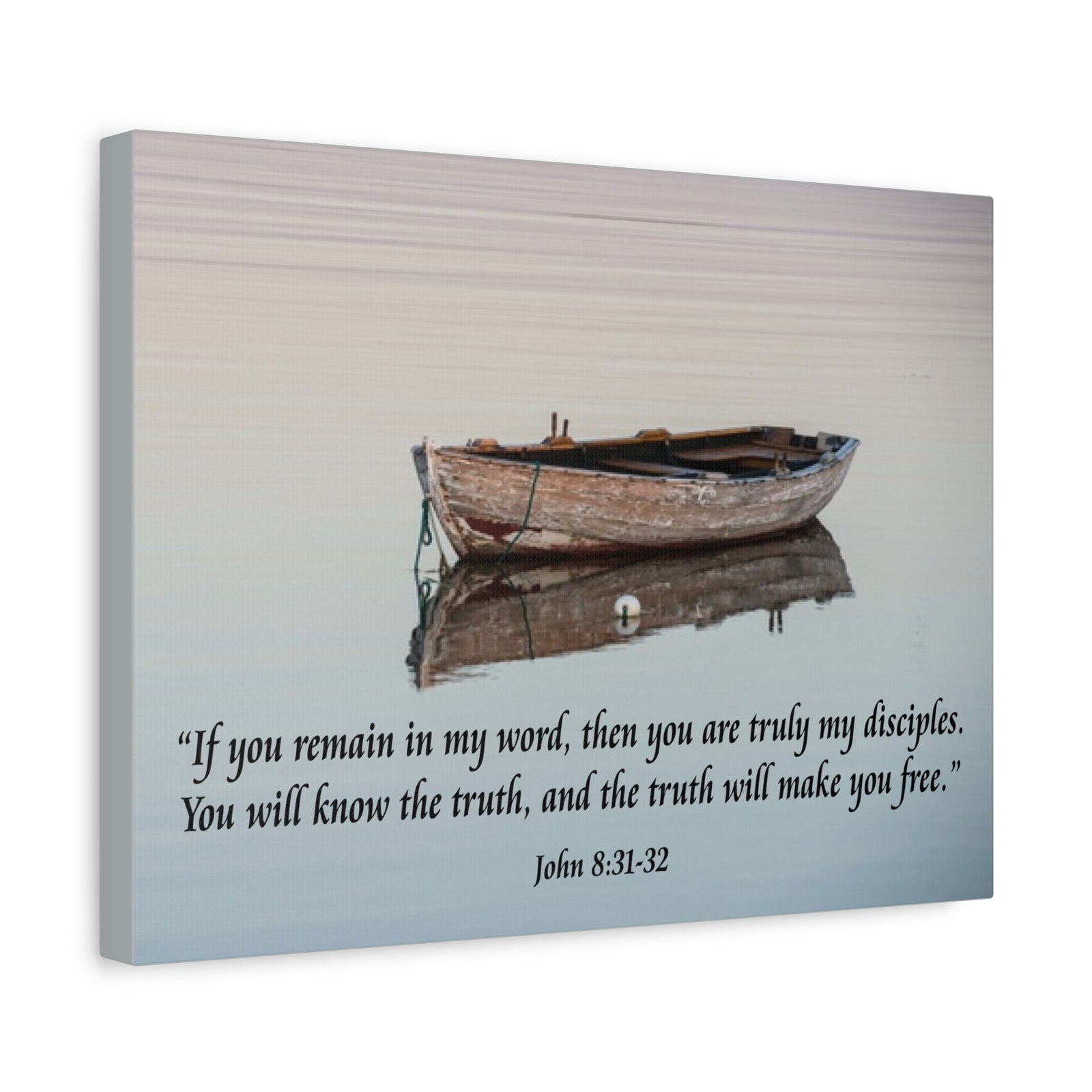 Scripture Walls John 8:31-32 Truth Will Make You Free Bible Verse Canvas Christian Wall Art Ready to Hang Unframed-Express Your Love Gifts