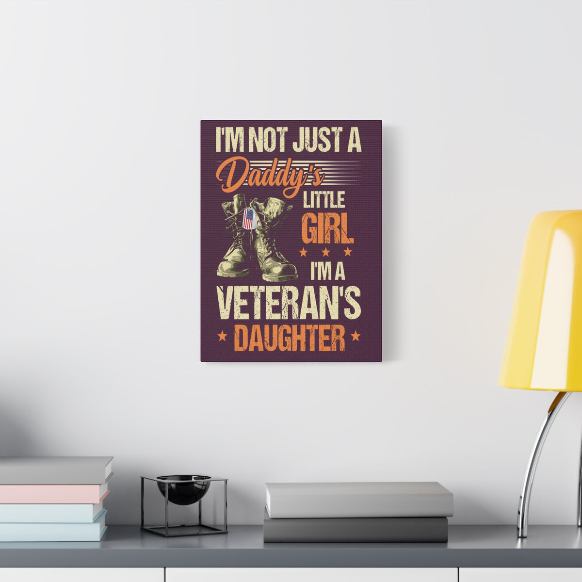 Veteran's Daughter Canvas Art - Proud Military Family Decor-Express Your Love Gifts