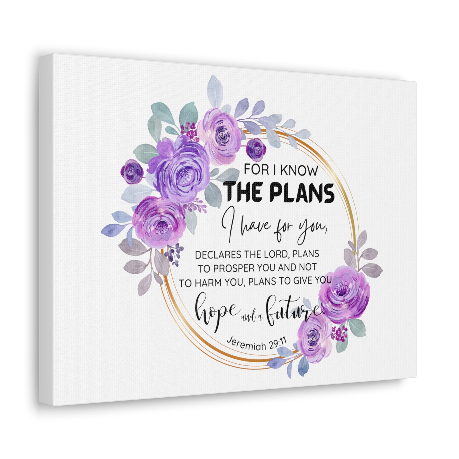 Scripture Walls Jeremiah 29:11 The Plans I Have Bible Verse Canvas Christian Wall Art Ready to Hang Unframed-Express Your Love Gifts