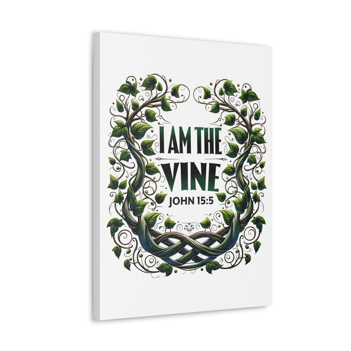 Scripture Walls John 15:5 I Am the Vine Bible Verse Canvas Christian Wall Art Ready to Hang Unframed-Express Your Love Gifts