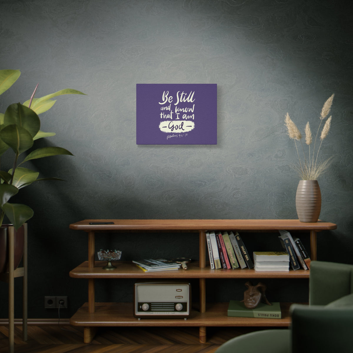 Scripture Walls Know That I Am God Psalm 46:10 Bible Verse Canvas Christian Wall Art Ready to Hang-Express Your Love Gifts