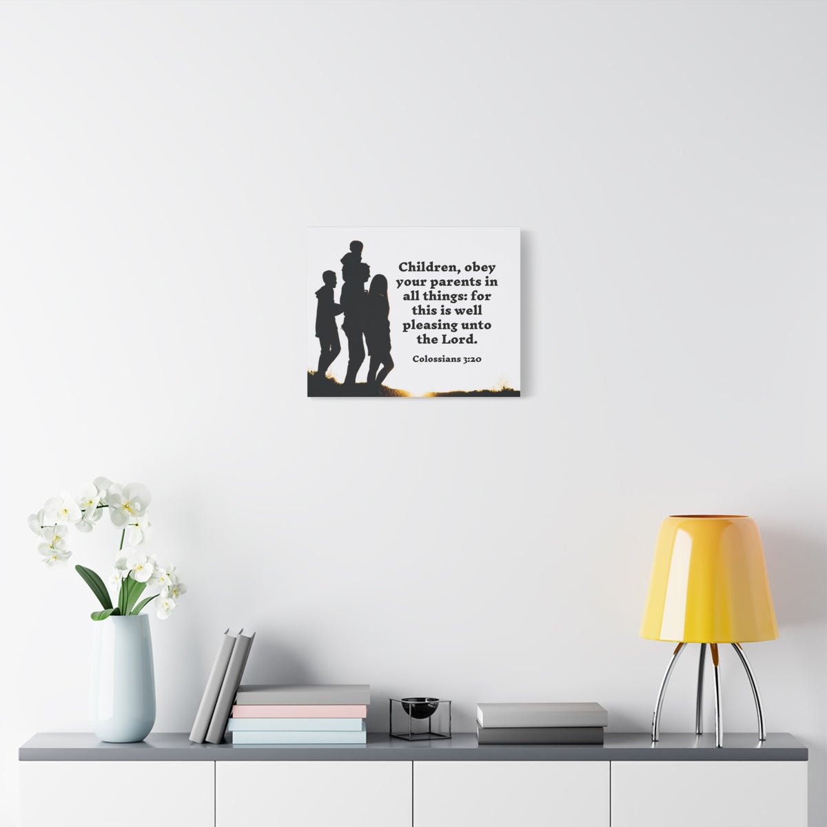 Scripture Walls Obey Your Parents Colossians 3:20 Bible Verse Canvas Christian Wall Art Ready to Hang-Express Your Love Gifts