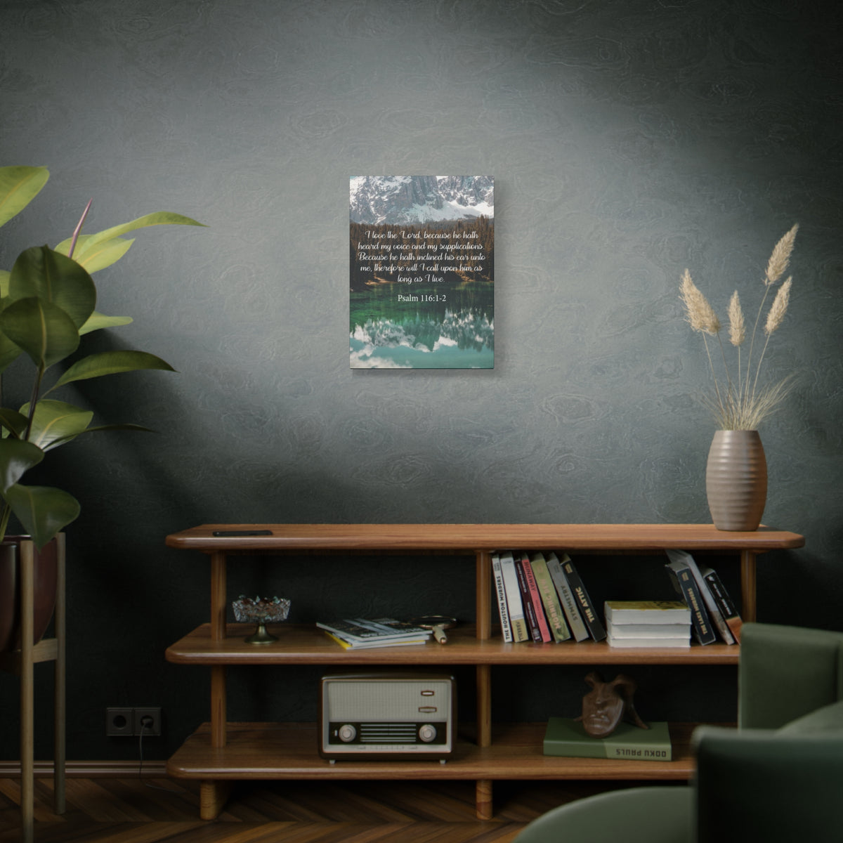 Bible Verse Canvas I Love The Lord Psalm 116:1-2 Christian Home Décor Wall Art Scripture Ready to Hang Faith Print-Express Your Love Gifts