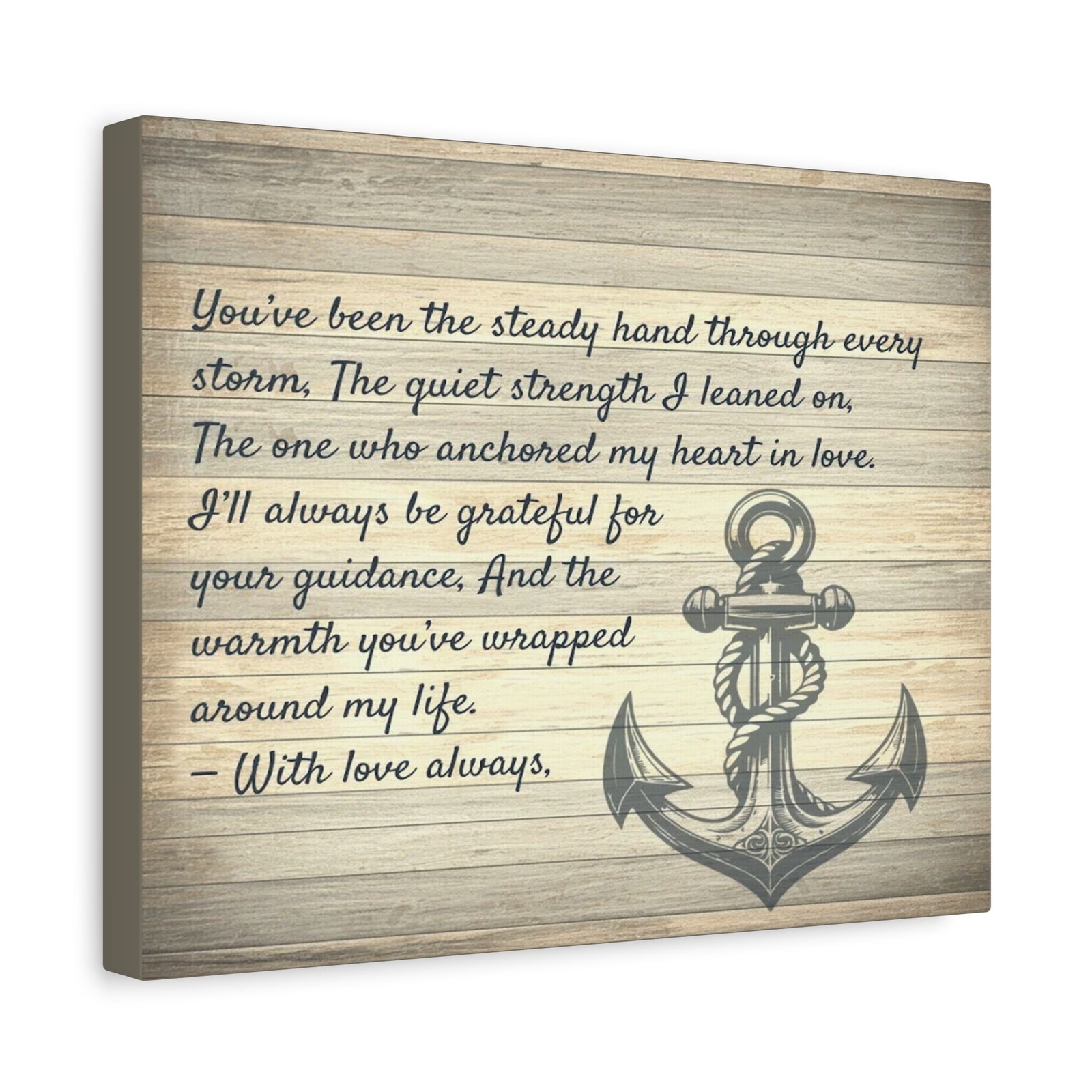 Personalized To Mom Your Love Anchors Me Custom Canvas Wall Art-Express Your Love Gifts