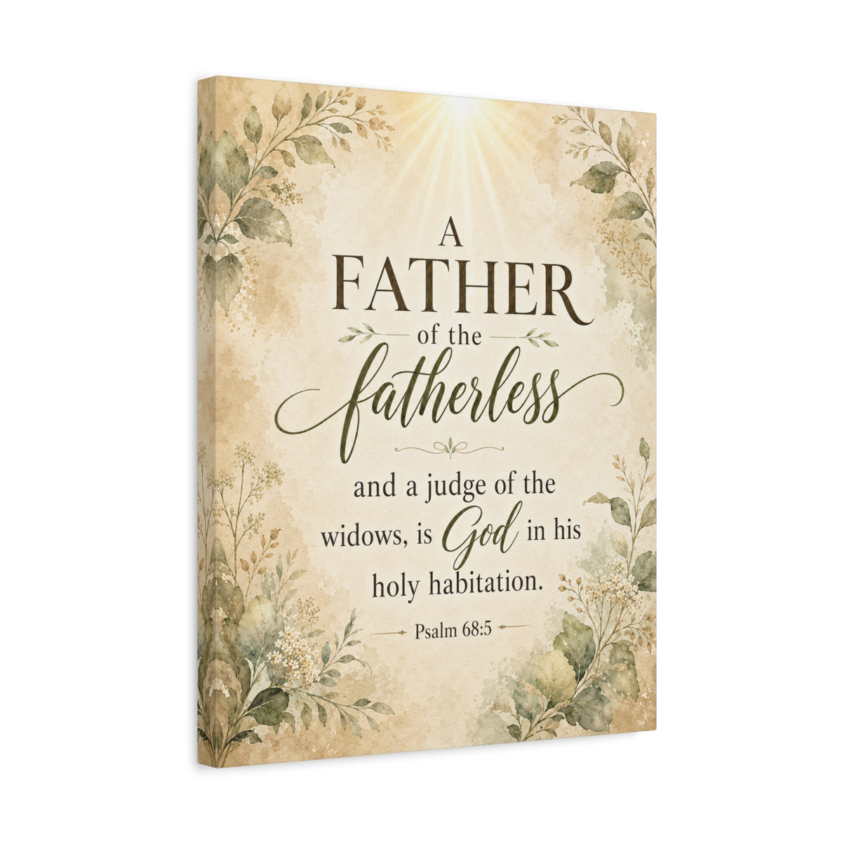 Scripture Walls Psalm 68:5 Light Widows Advocate Fatherless Christian Wall Art Print Ready to Hang Unframed-Express Your Love Gifts