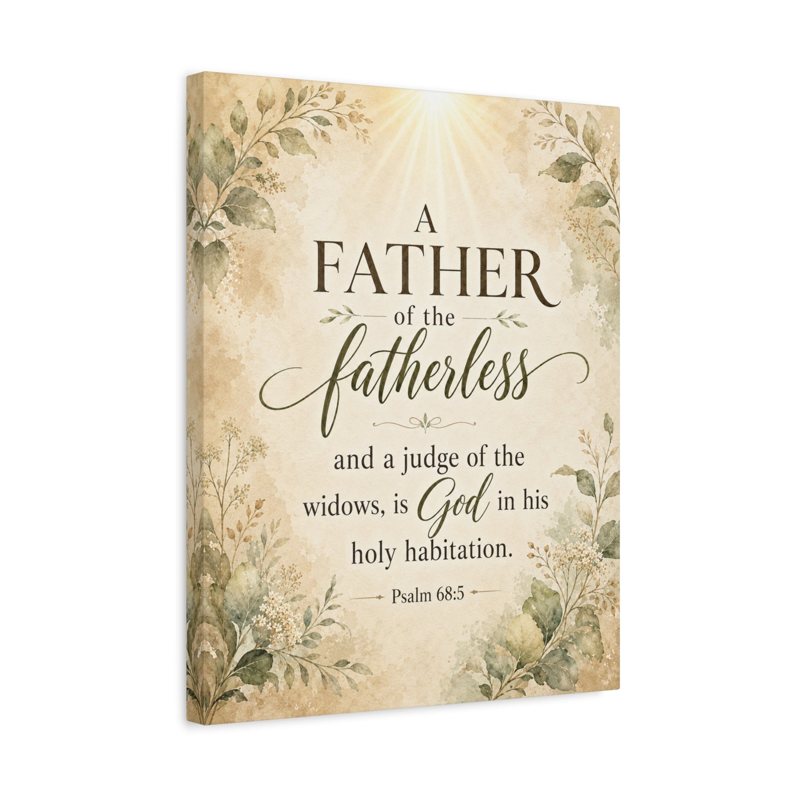 Scripture Walls Psalm 68:5 Light Widows Advocate Fatherless Christian Wall Art Print Ready to Hang Unframed-Express Your Love Gifts
